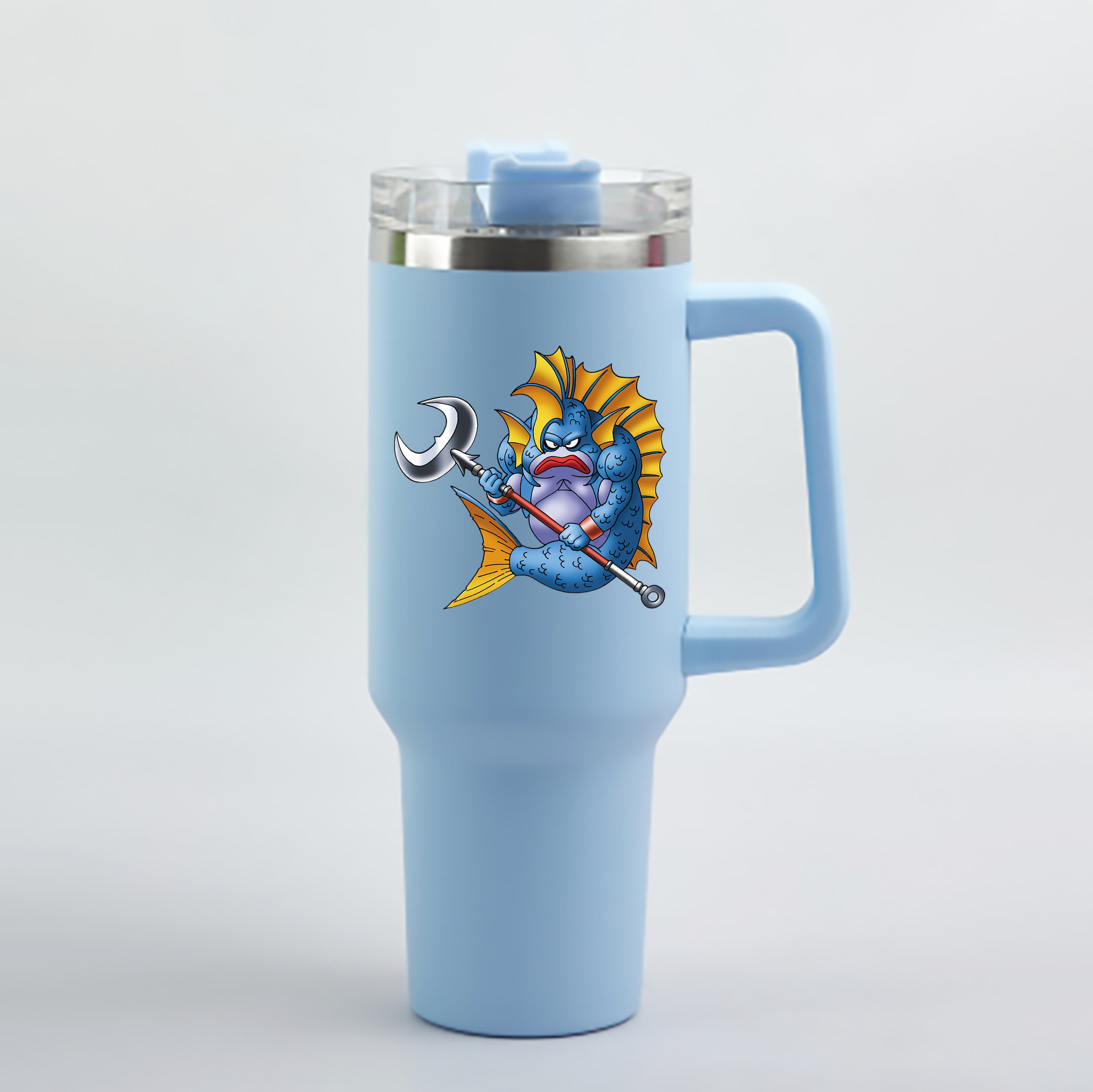 （画像用） ドラゴンクエスト Doragon Kuesuto Dragon Quest 1200mL車用タンブラー - クリスタルステッカー（プラスチックストロー付き）