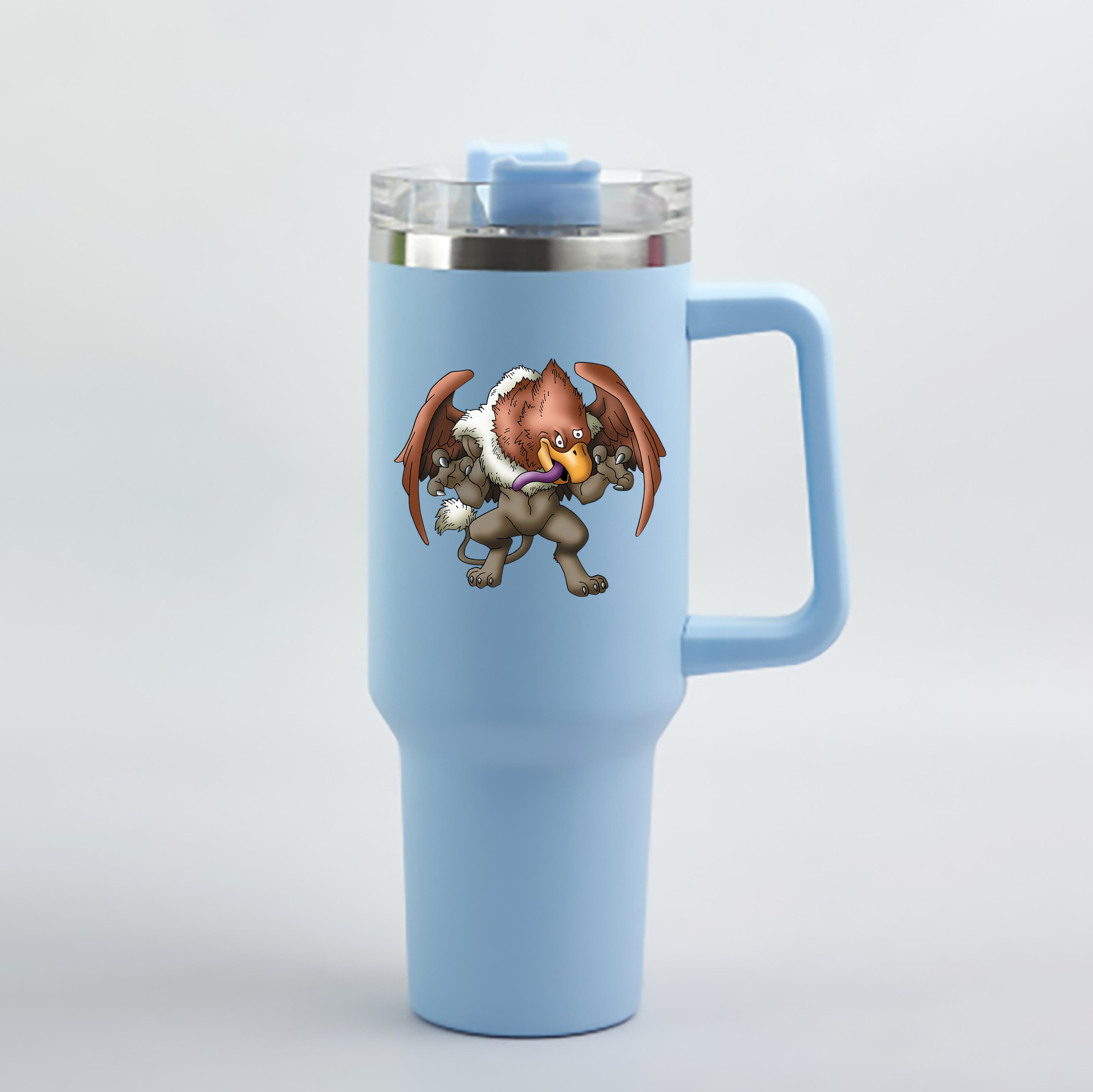 （画像用） ドラゴンクエスト Doragon Kuesuto Dragon Quest 1200mL車用タンブラー - クリスタルステッカー（プラスチックストロー付き）