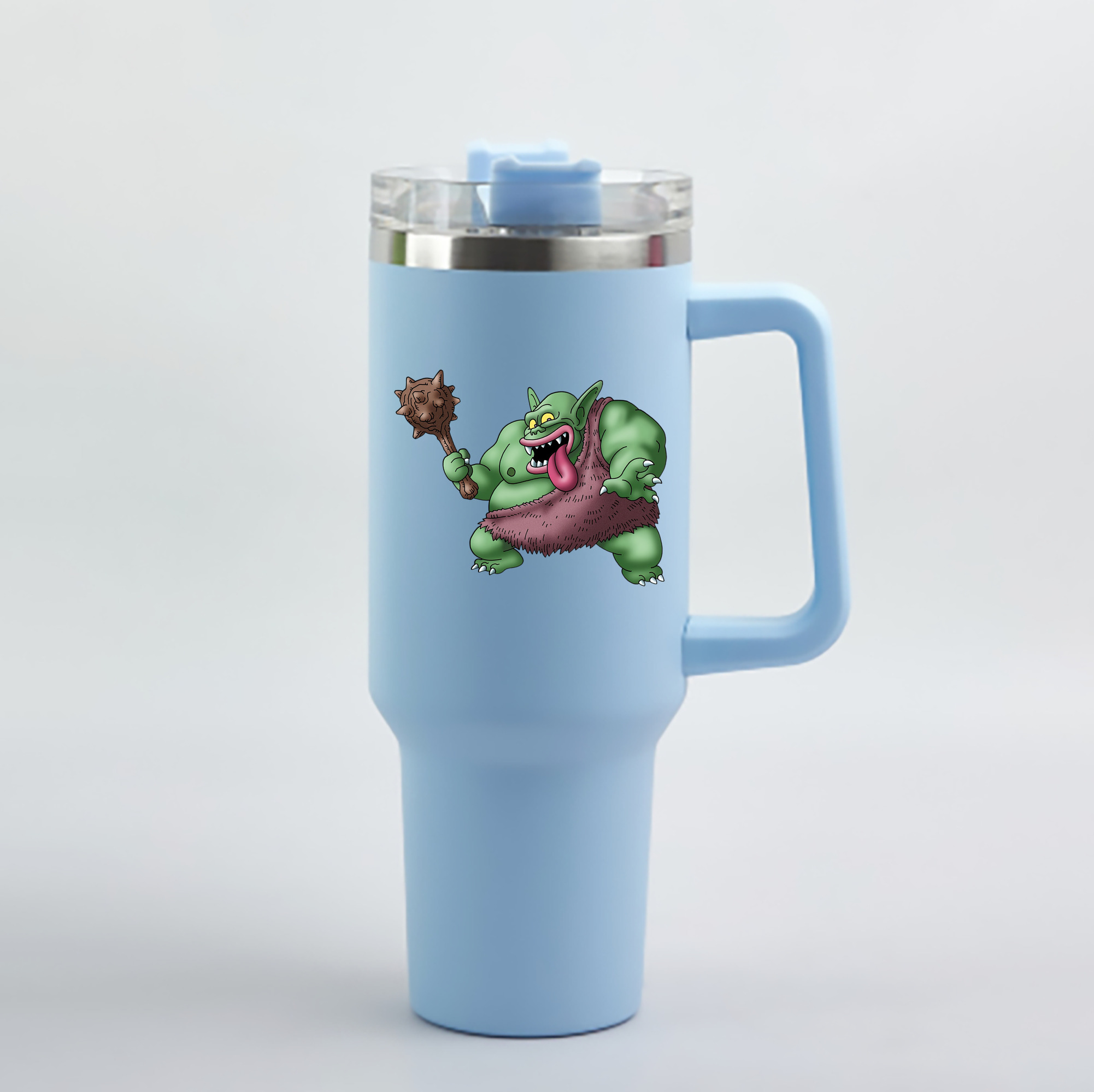 （画像用） ドラゴンクエスト Doragon Kuesuto Dragon Quest 1200mL車用タンブラー - クリスタルステッカー（プラスチックストロー付き）
