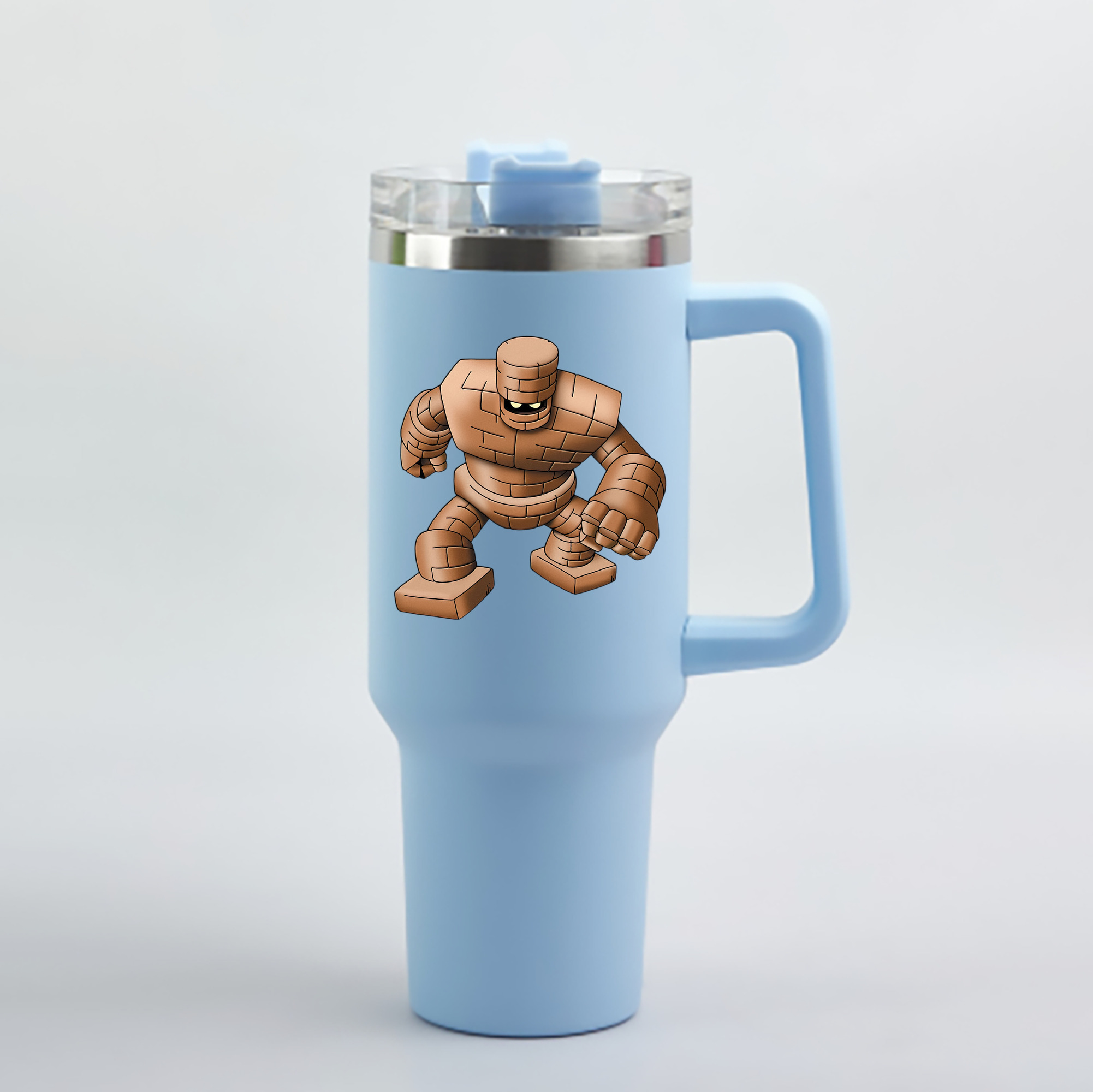 （画像用） ドラゴンクエスト Doragon Kuesuto Dragon Quest 1200mL車用タンブラー - クリスタルステッカー（プラスチックストロー付き）