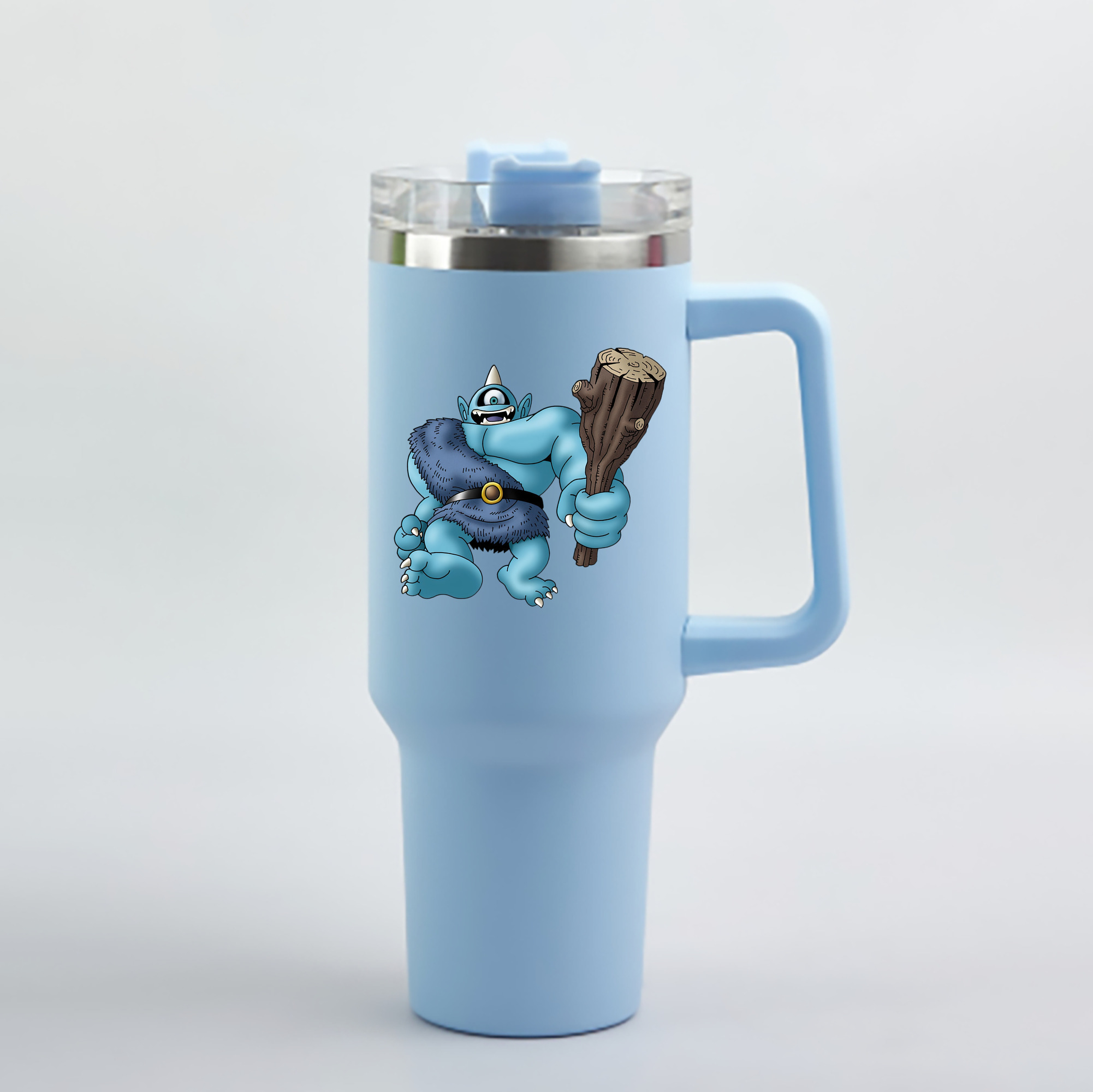 （画像用） ドラゴンクエスト Doragon Kuesuto Dragon Quest 1200mL車用タンブラー - クリスタルステッカー（プラスチックストロー付き）