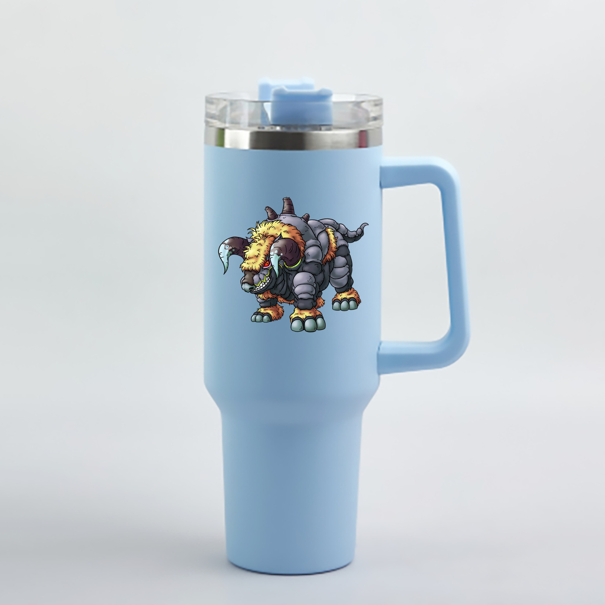 （画像用） ドラゴンクエスト Doragon Kuesuto Dragon Quest 1200mL車用タンブラー - クリスタルステッカー（プラスチックストロー付き）