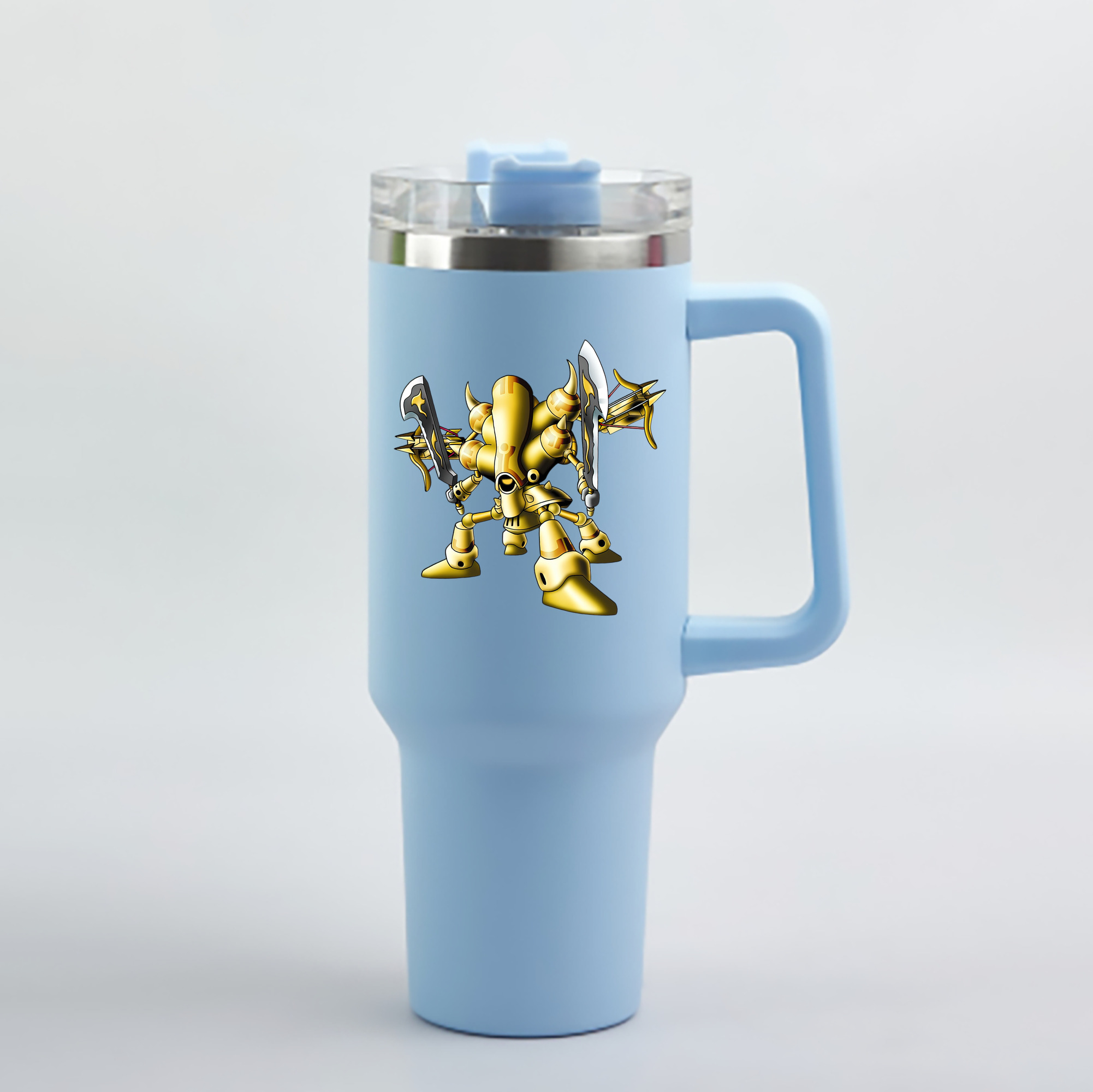 （画像用） ドラゴンクエスト Doragon Kuesuto Dragon Quest 1200mL車用タンブラー - クリスタルステッカー（プラスチックストロー付き）