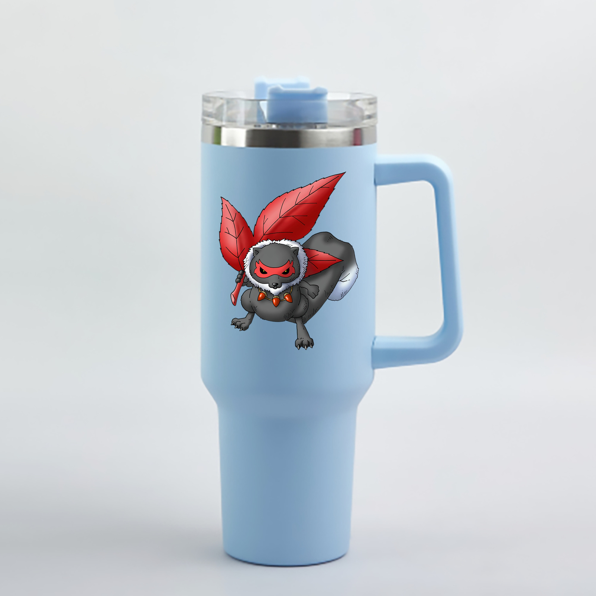（画像用） ドラゴンクエスト Doragon Kuesuto Dragon Quest 1200mL車用タンブラー - クリスタルステッカー（プラスチックストロー付き）