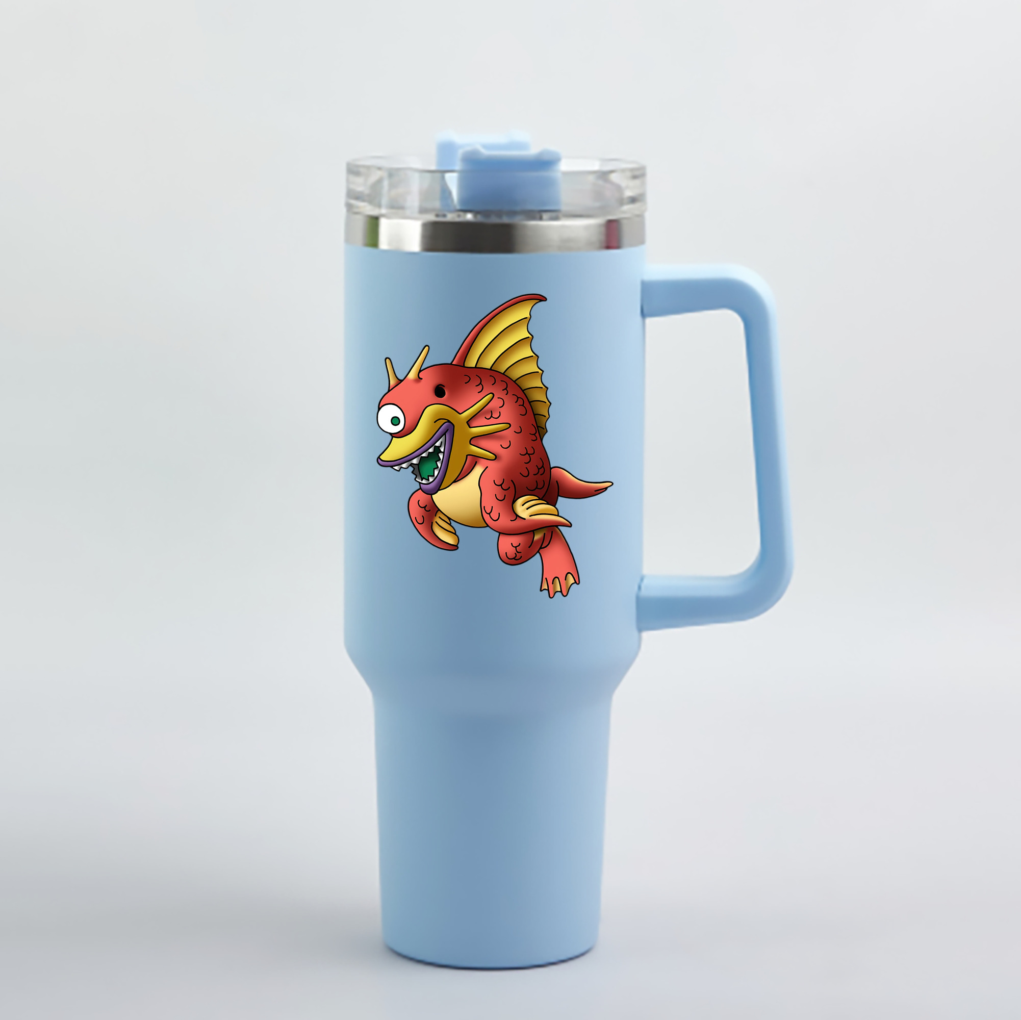（画像用） ドラゴンクエスト Doragon Kuesuto Dragon Quest 1200mL車用タンブラー - クリスタルステッカー（プラスチックストロー付き）