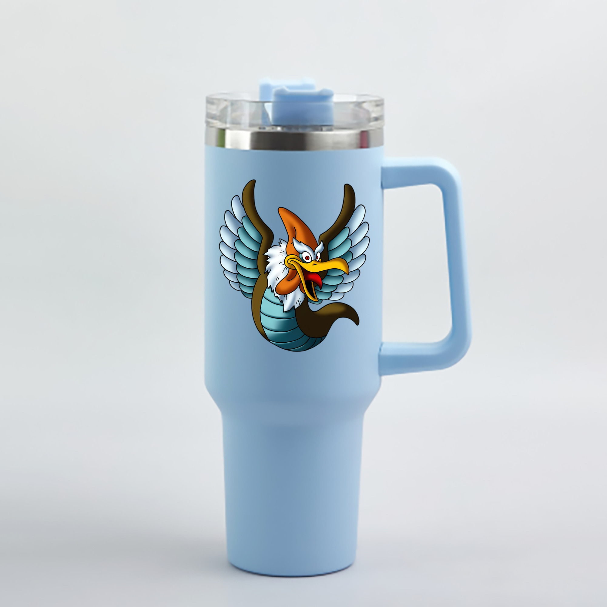 （画像用） ドラゴンクエスト Doragon Kuesuto Dragon Quest 1200mL車用タンブラー - クリスタルステッカー（プラスチックストロー付き）
