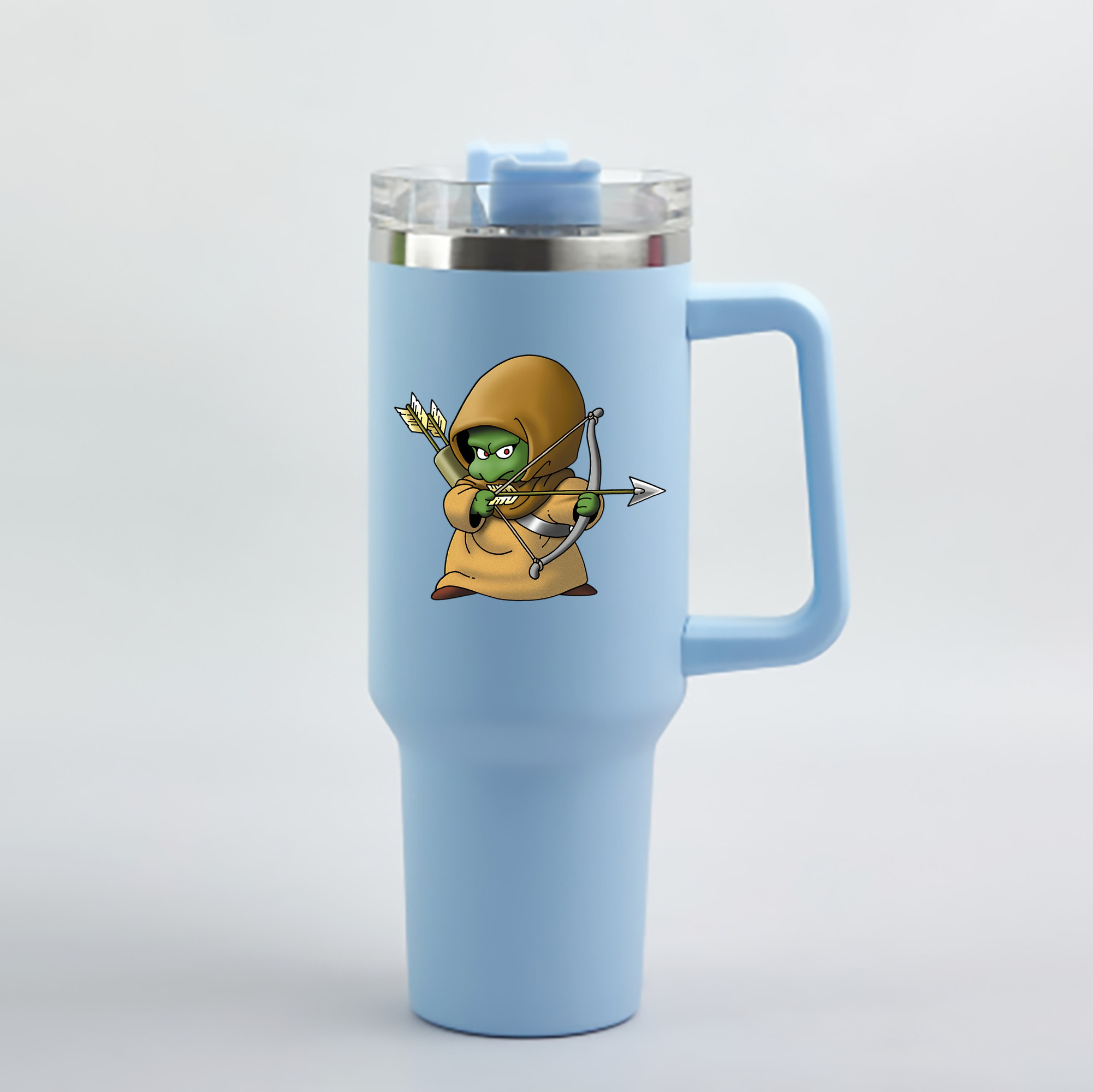 （画像用） ドラゴンクエスト Doragon Kuesuto Dragon Quest 1200mL車用タンブラー - クリスタルステッカー（プラスチックストロー付き）