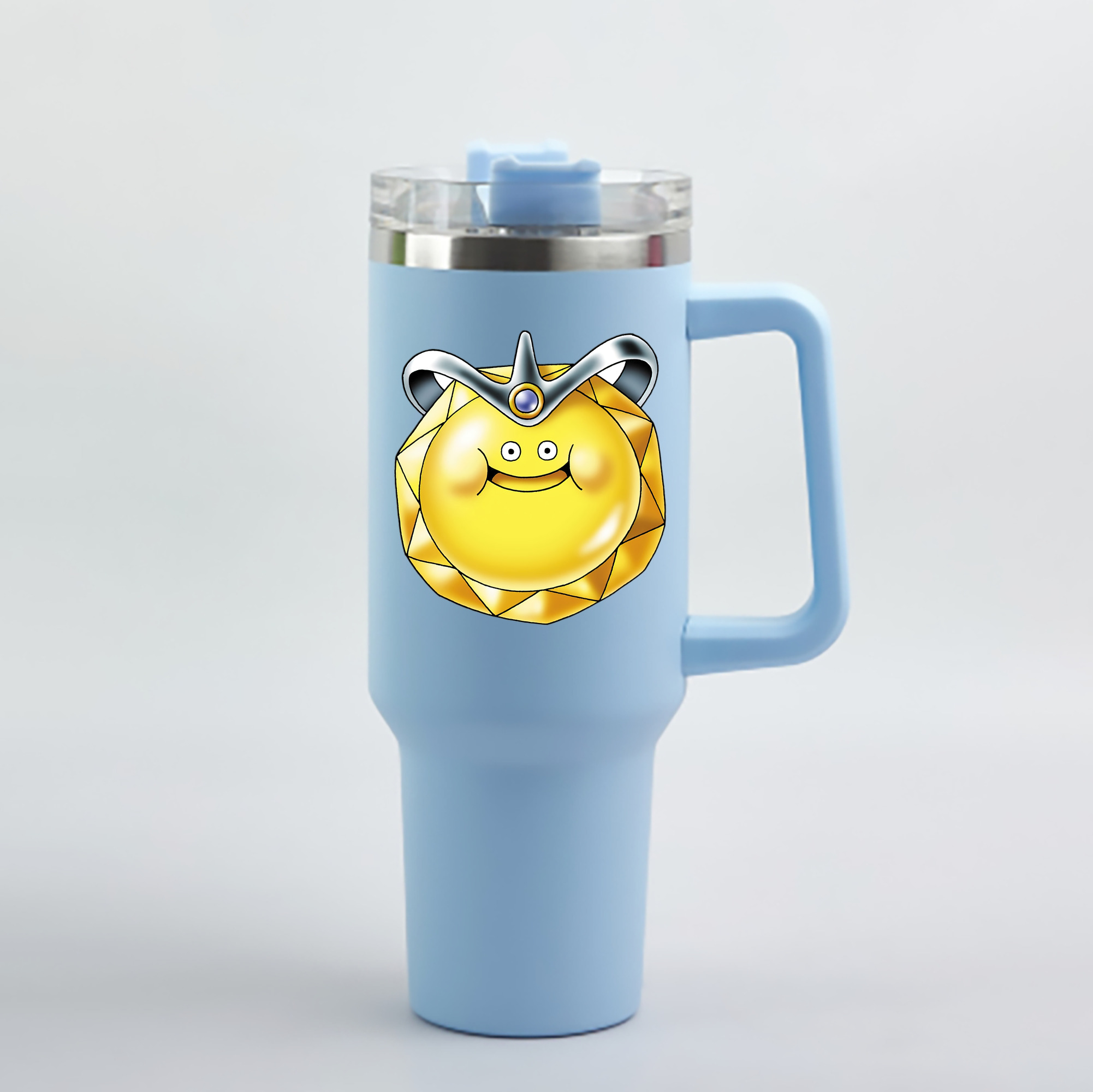 （画像用） ドラゴンクエスト Doragon Kuesuto Dragon Quest 1200mL車用タンブラー - クリスタルステッカー（プラスチックストロー付き）