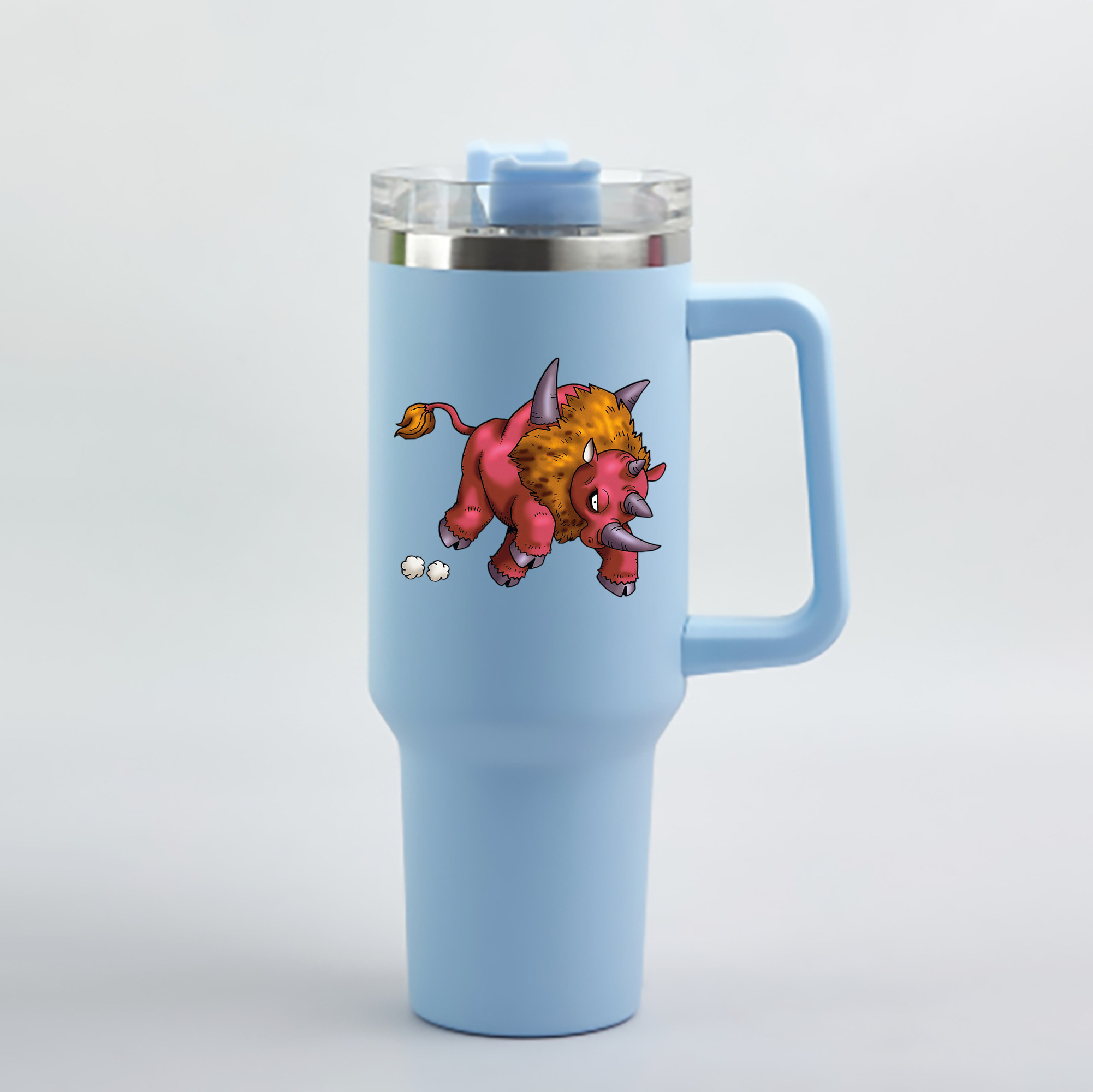 （画像用） ドラゴンクエスト Doragon Kuesuto Dragon Quest 1200mL車用タンブラー - クリスタルステッカー（プラスチックストロー付き）
