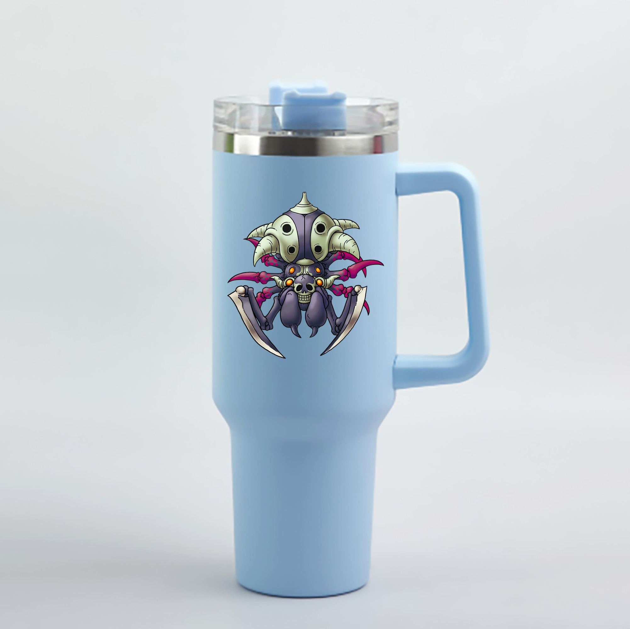 （画像用） ドラゴンクエスト Doragon Kuesuto Dragon Quest 1200mL車用タンブラー - クリスタルステッカー（プラスチックストロー付き）