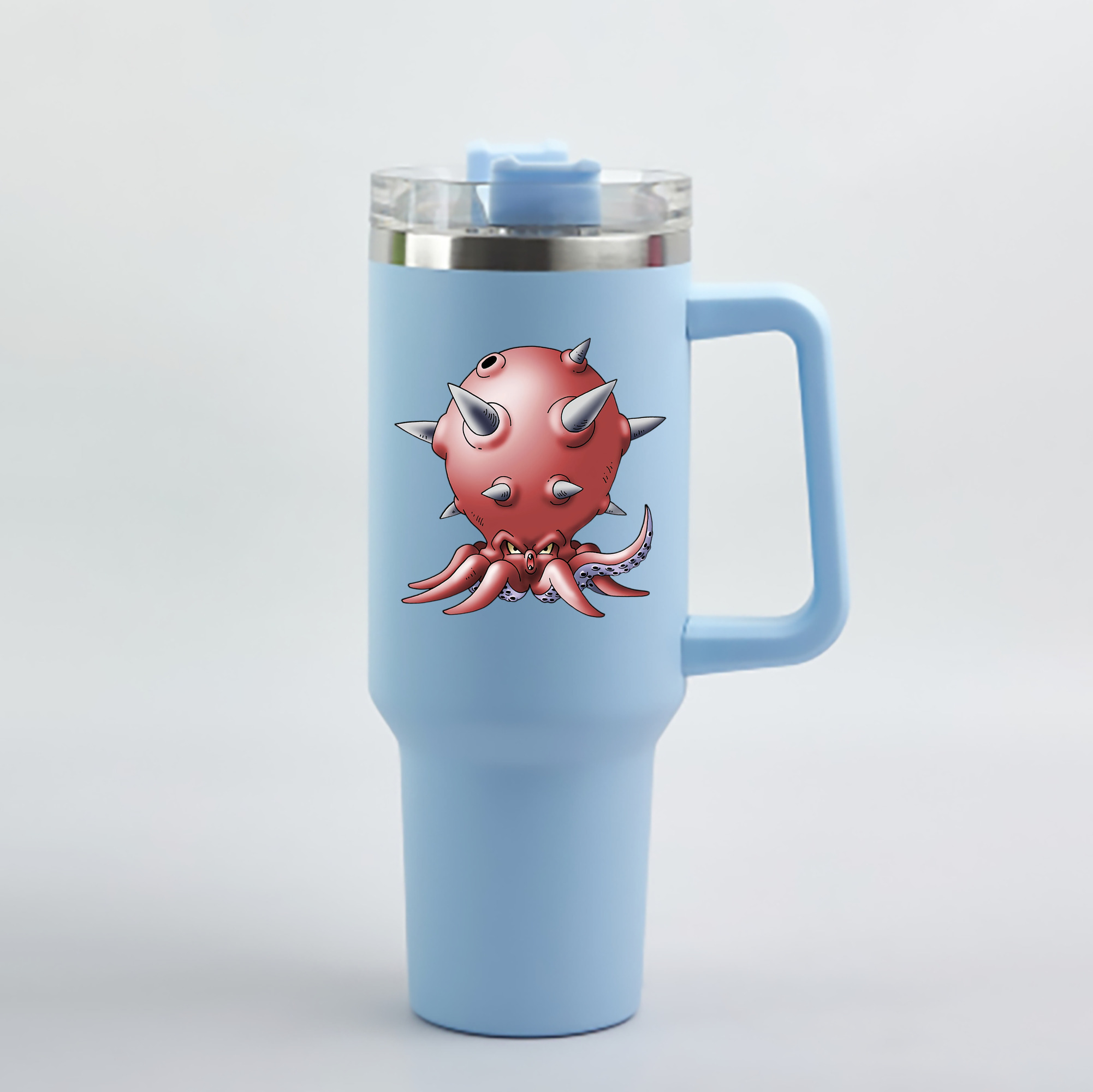 （画像用） ドラゴンクエスト Doragon Kuesuto Dragon Quest 1200mL車用タンブラー - クリスタルステッカー（プラスチックストロー付き）