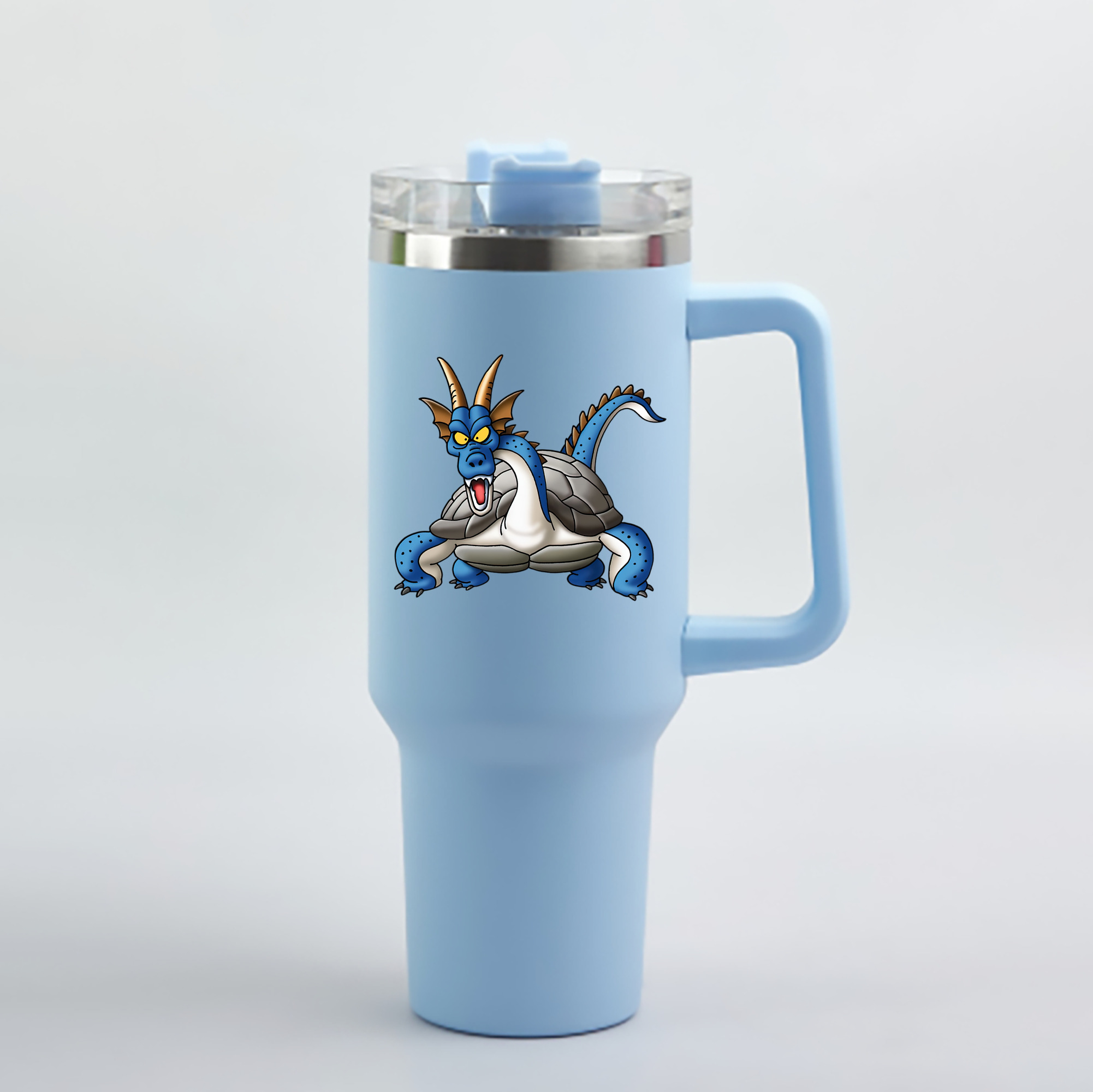 （画像用） ドラゴンクエスト Doragon Kuesuto Dragon Quest 1200mL車用タンブラー - クリスタルステッカー（プラスチックストロー付き）