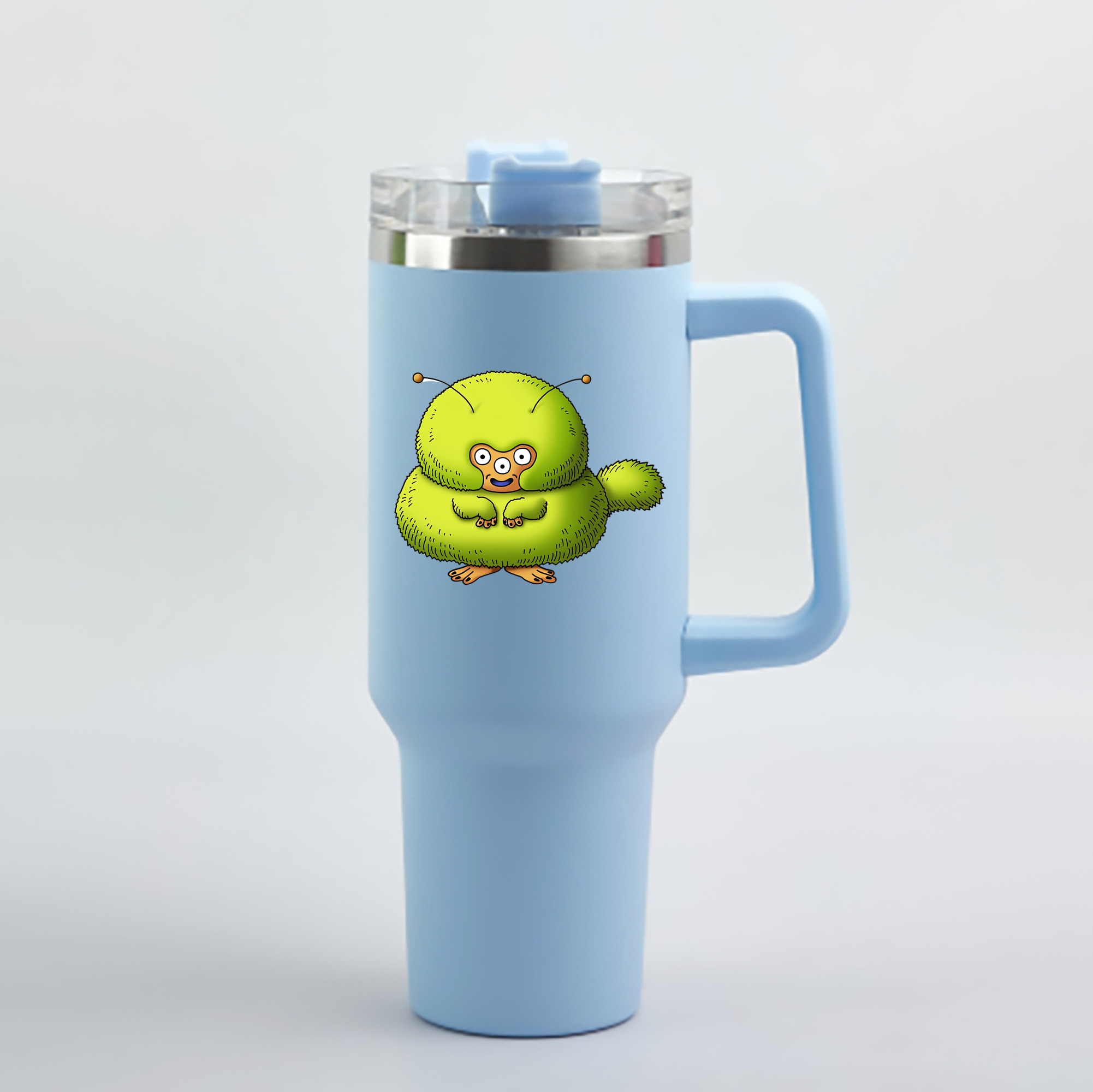 （画像用） ドラゴンクエスト Doragon Kuesuto Dragon Quest 1200mL車用タンブラー - クリスタルステッカー（プラスチックストロー付き）