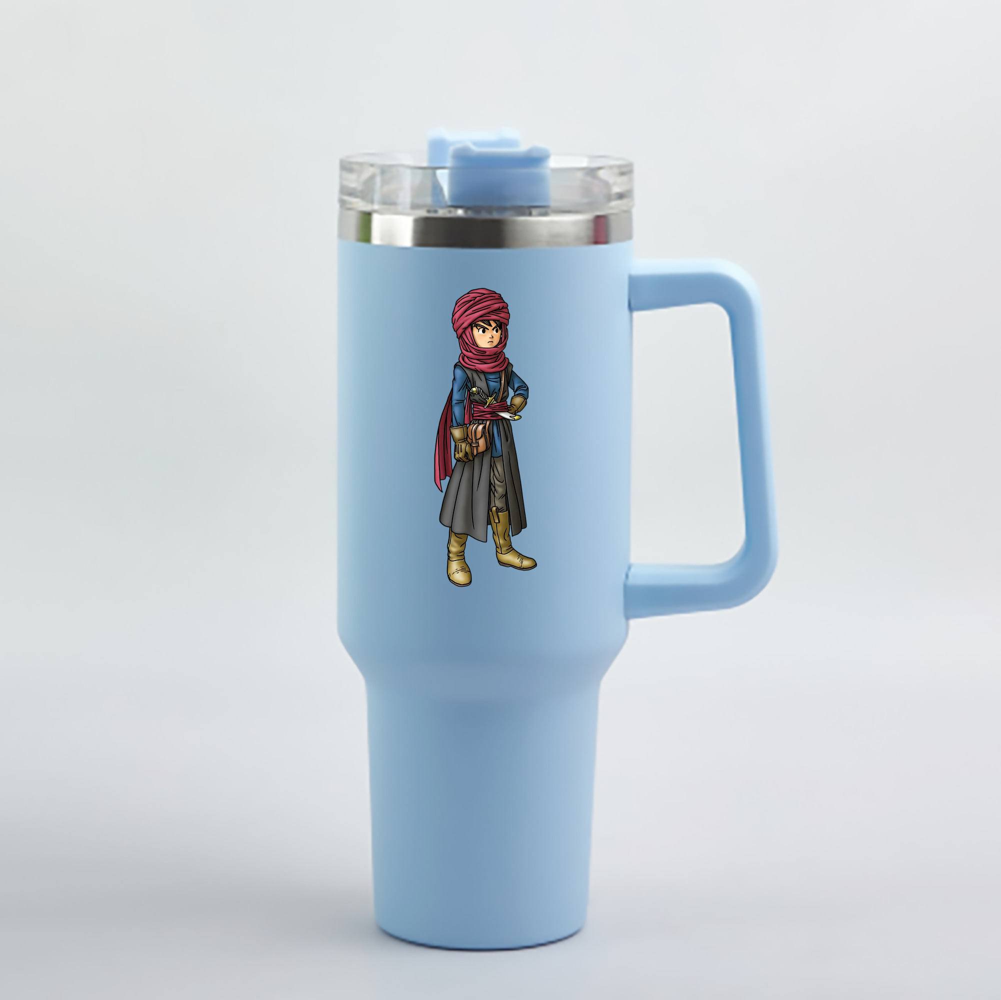 （画像用） ドラゴンクエスト Doragon Kuesuto Dragon Quest 1200mL車用タンブラー - クリスタルステッカー（プラスチックストロー付き）