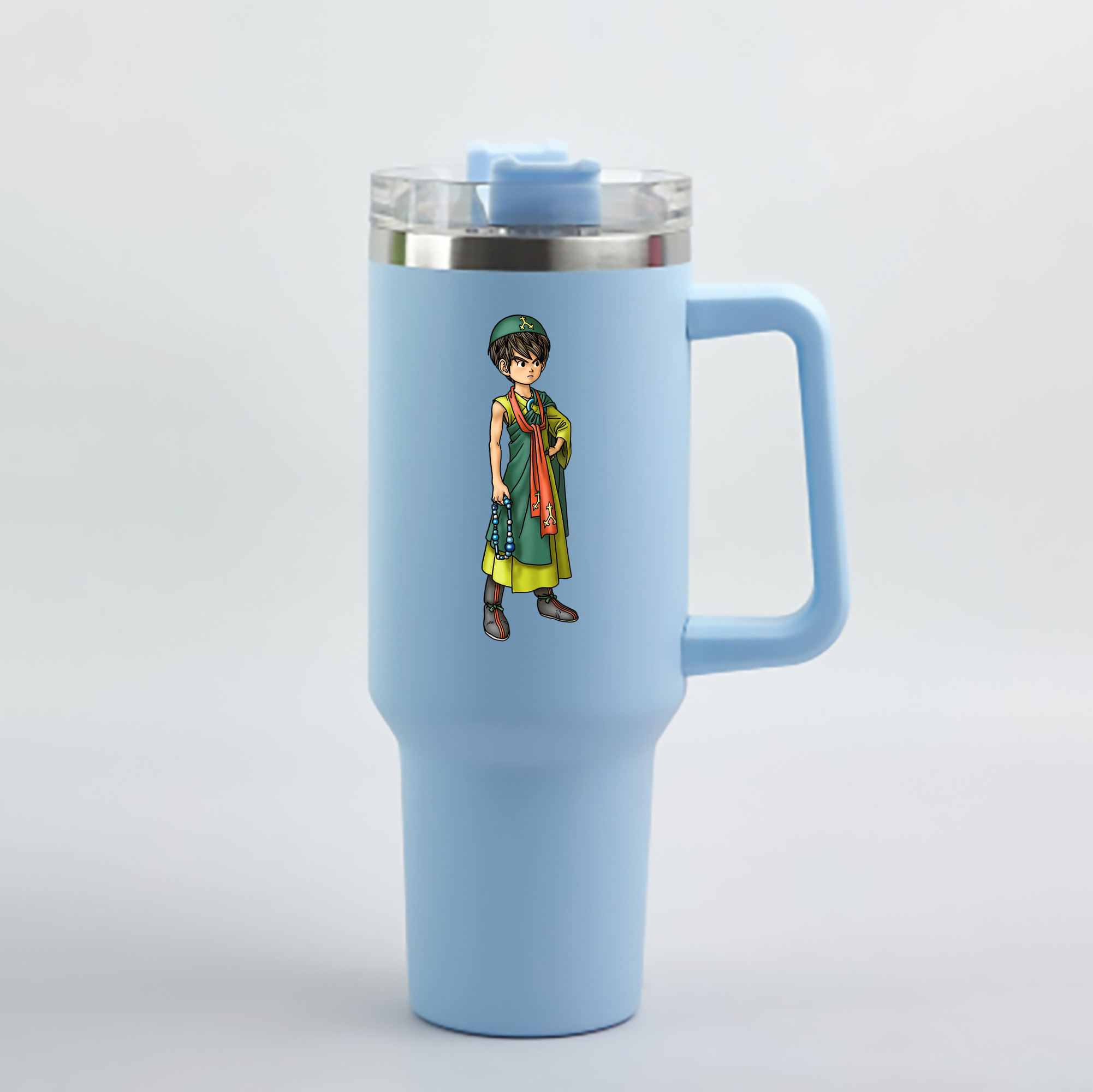 （画像用） ドラゴンクエスト Doragon Kuesuto Dragon Quest 1200mL車用タンブラー - クリスタルステッカー（プラスチックストロー付き）
