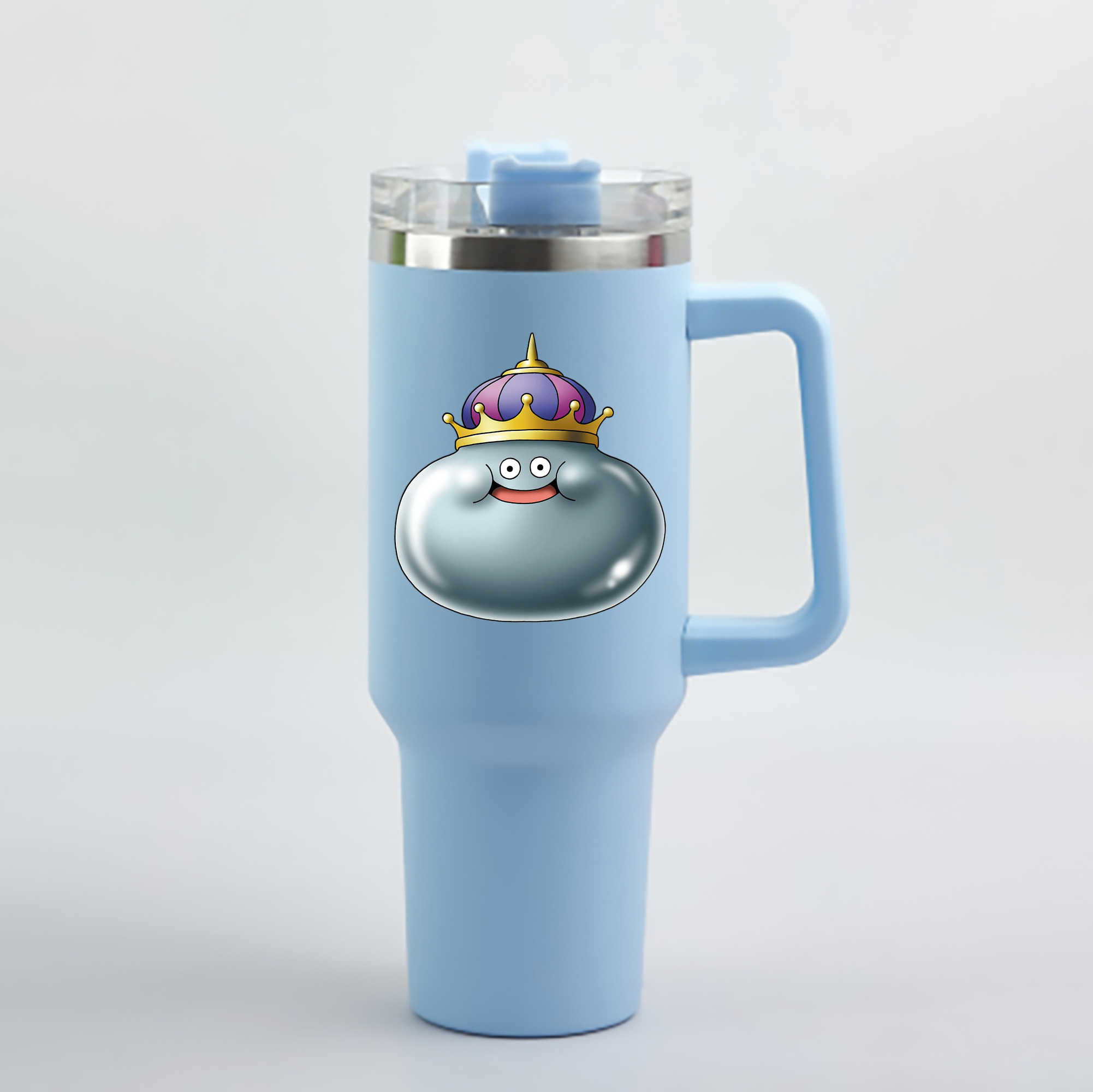 （画像用） ドラゴンクエスト Doragon Kuesuto Dragon Quest 1200mL車用タンブラー - クリスタルステッカー（プラスチックストロー付き）
