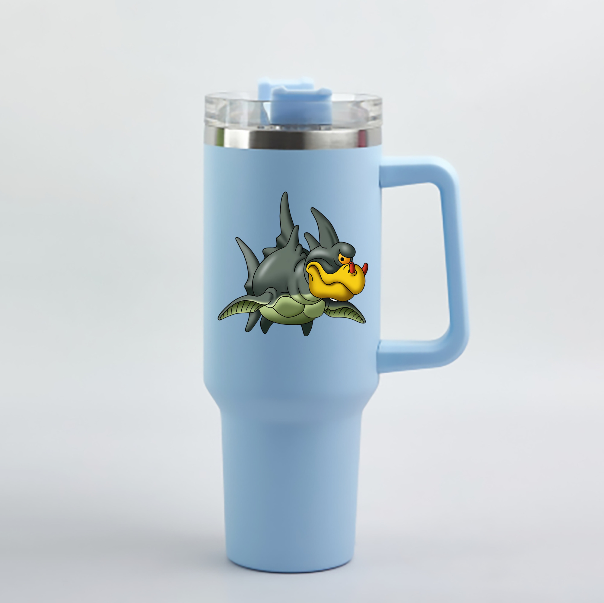 （画像用） ドラゴンクエスト Doragon Kuesuto Dragon Quest 1200mL車用タンブラー - クリスタルステッカー（プラスチックストロー付き）