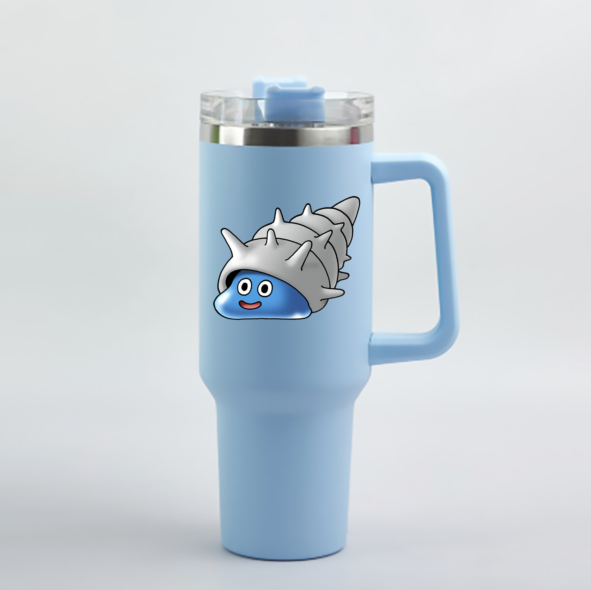 （画像用） ドラゴンクエスト Doragon Kuesuto Dragon Quest 1200mL車用タンブラー - クリスタルステッカー（プラスチックストロー付き）