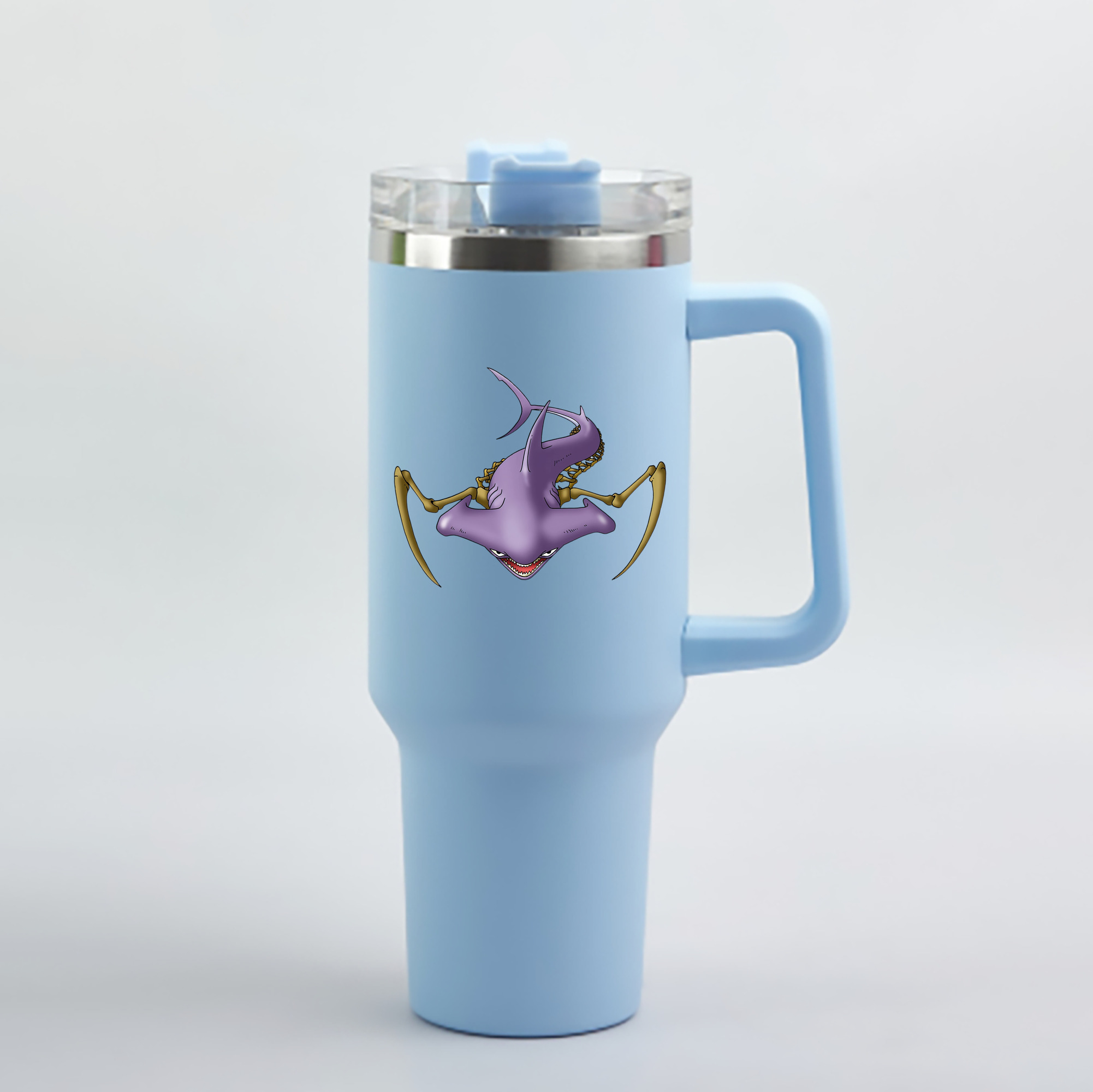 （画像用） ドラゴンクエスト Doragon Kuesuto Dragon Quest 1200mL車用タンブラー - クリスタルステッカー（プラスチックストロー付き）