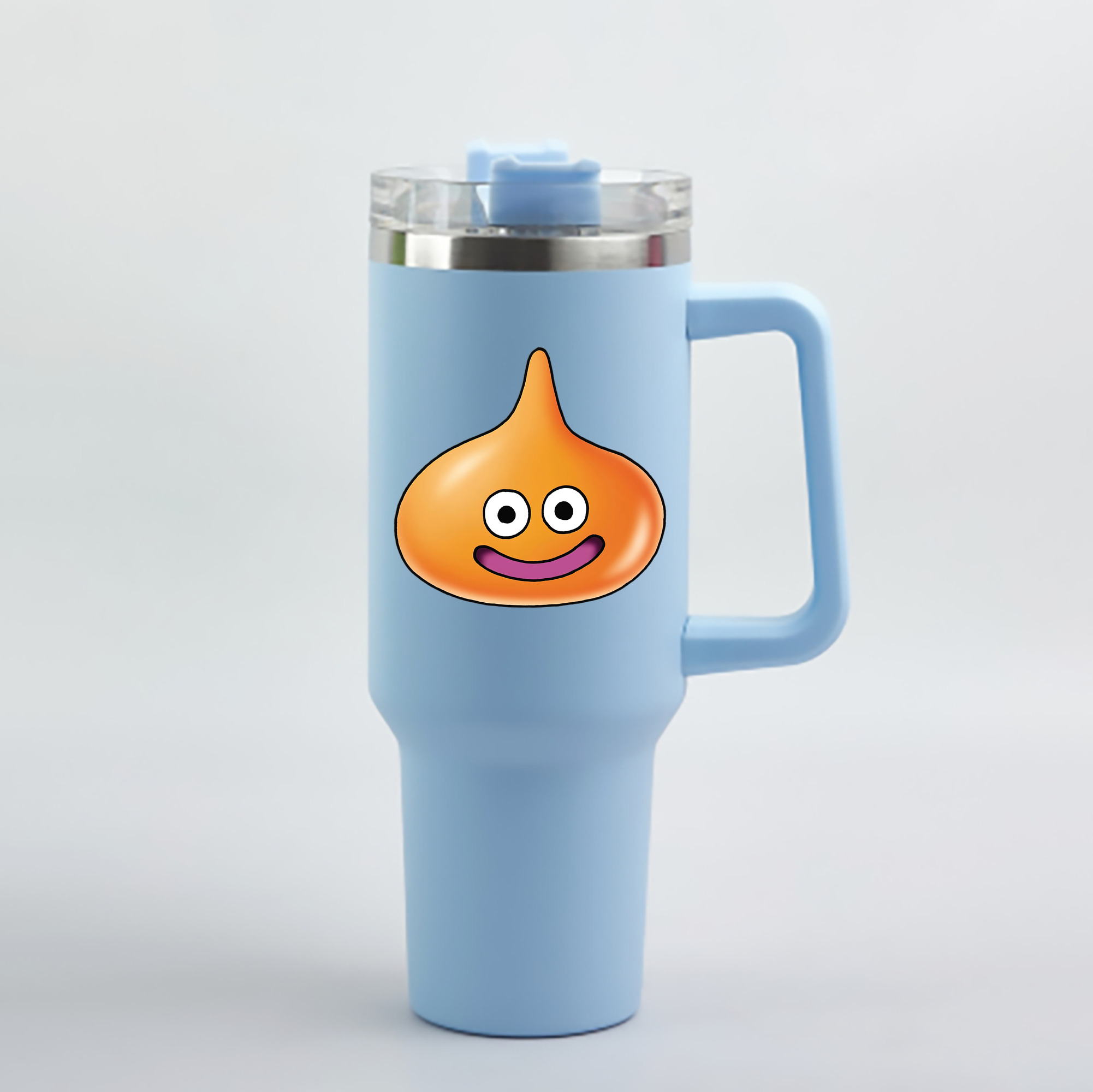 （画像用） ドラゴンクエスト Doragon Kuesuto Dragon Quest 1200mL車用タンブラー - クリスタルステッカー（プラスチックストロー付き）