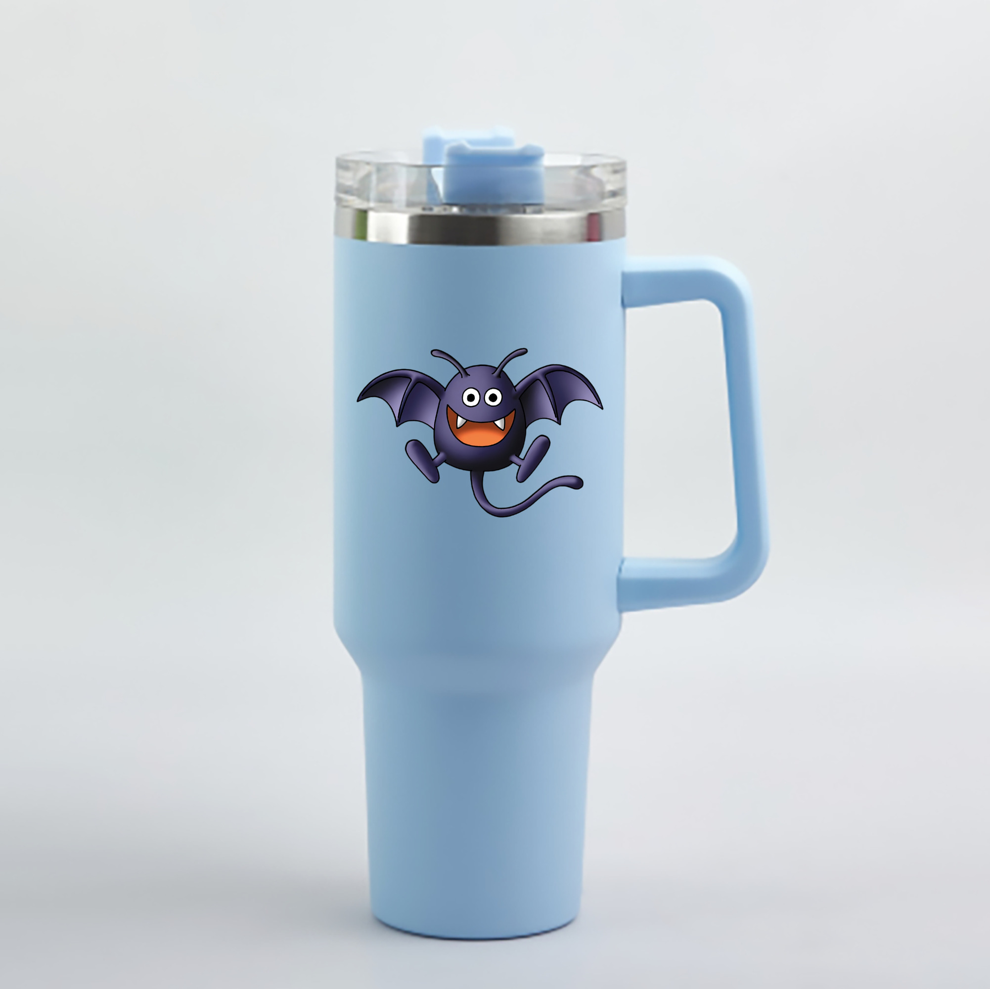 （画像用） ドラゴンクエスト Doragon Kuesuto Dragon Quest 1200mL車用タンブラー - クリスタルステッカー（プラスチックストロー付き）