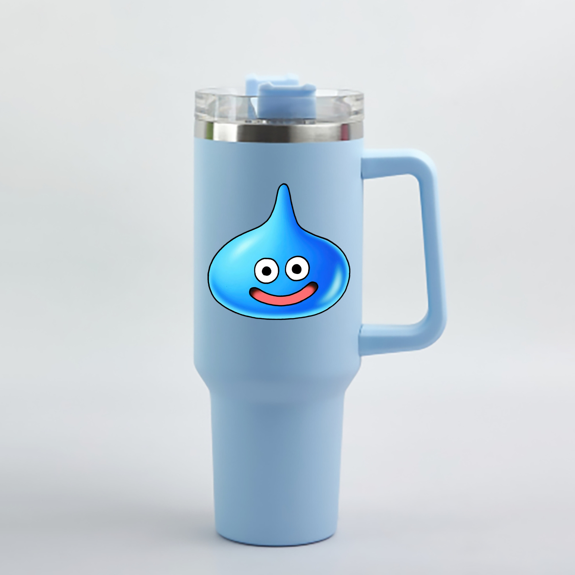 （画像用） ドラゴンクエスト Doragon Kuesuto Dragon Quest 1200mL車用タンブラー - クリスタルステッカー（プラスチックストロー付き）
