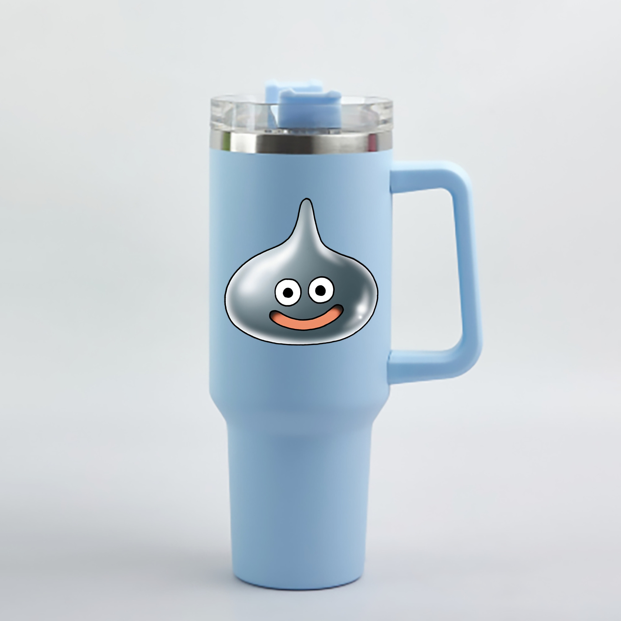 （画像用） ドラゴンクエスト Doragon Kuesuto Dragon Quest 1200mL車用タンブラー - クリスタルステッカー（プラスチックストロー付き）
