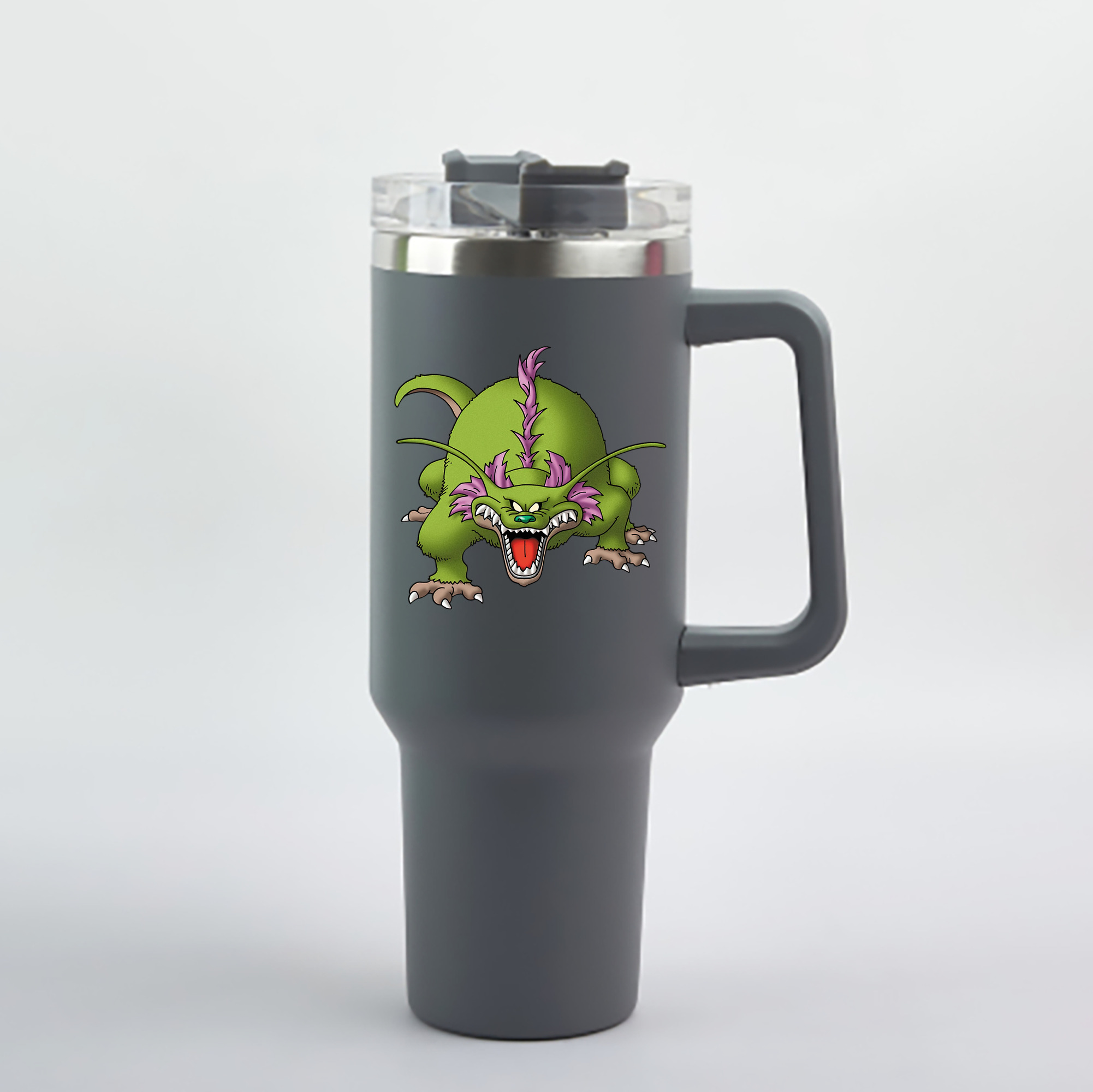 （画像用） ドラゴンクエスト Doragon Kuesuto Dragon Quest 1200mL車用タンブラー - クリスタルステッカー（プラスチックストロー付き）