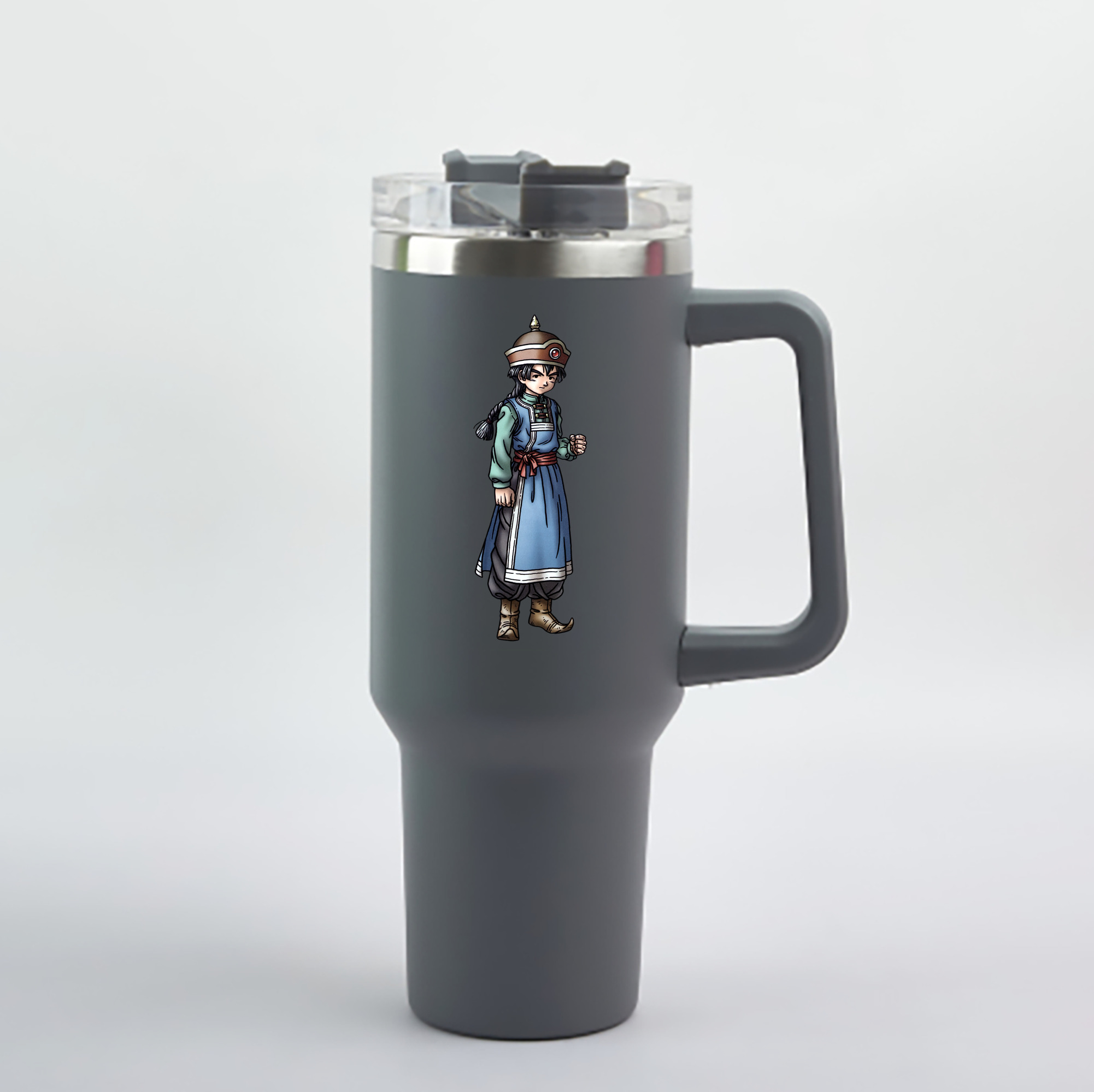 （画像用） ドラゴンクエスト Doragon Kuesuto Dragon Quest 1200mL車用タンブラー - クリスタルステッカー（プラスチックストロー付き）