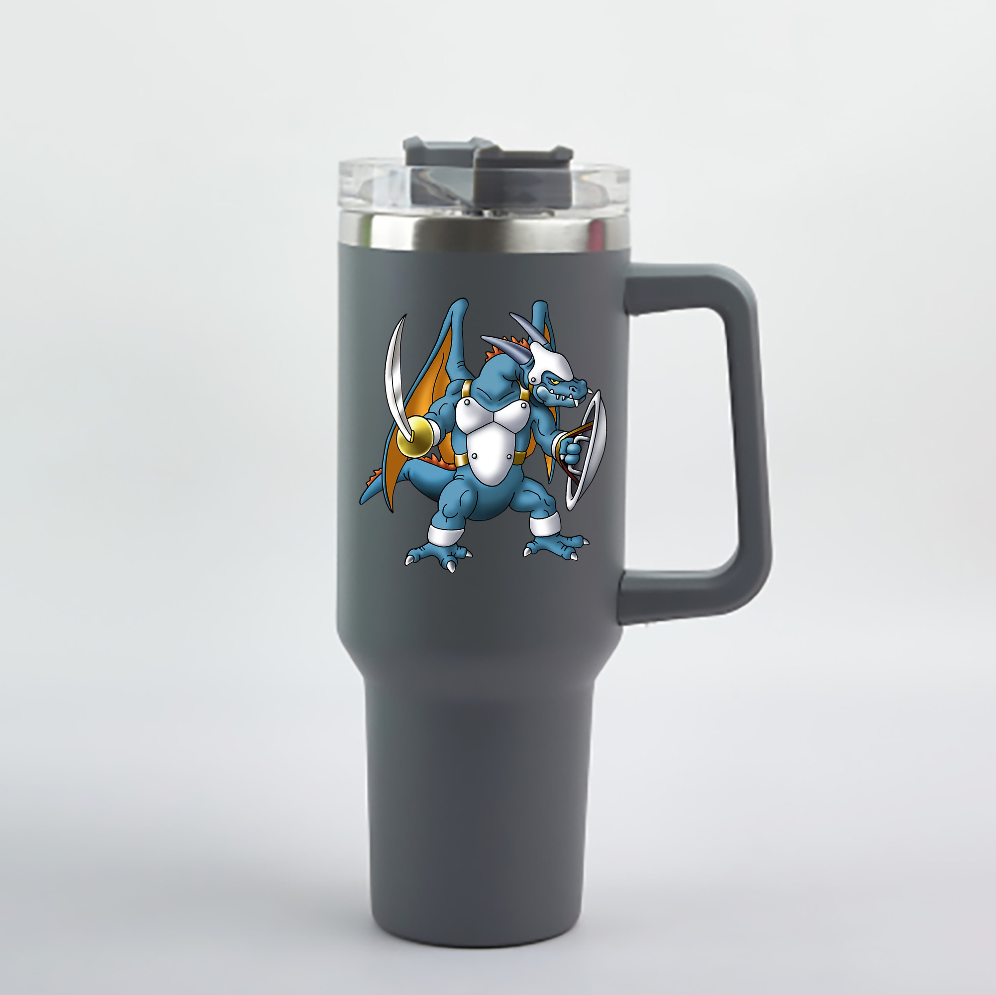 （画像用） ドラゴンクエスト Doragon Kuesuto Dragon Quest 1200mL車用タンブラー - クリスタルステッカー（プラスチックストロー付き）