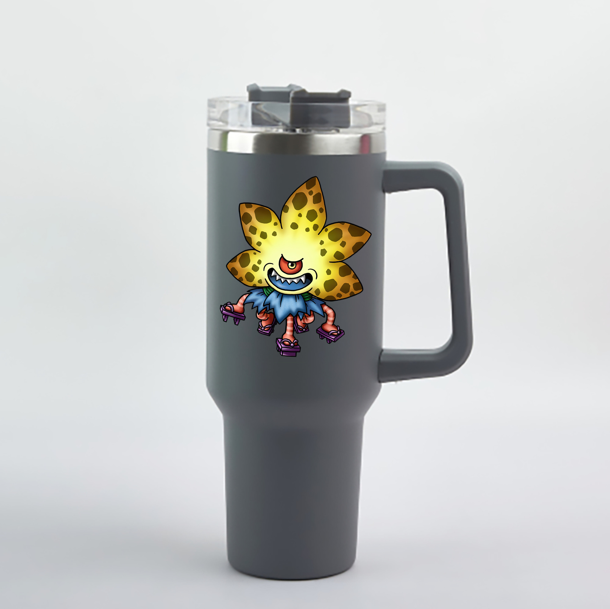 （画像用） ドラゴンクエスト Doragon Kuesuto Dragon Quest 1200mL車用タンブラー - クリスタルステッカー（プラスチックストロー付き）