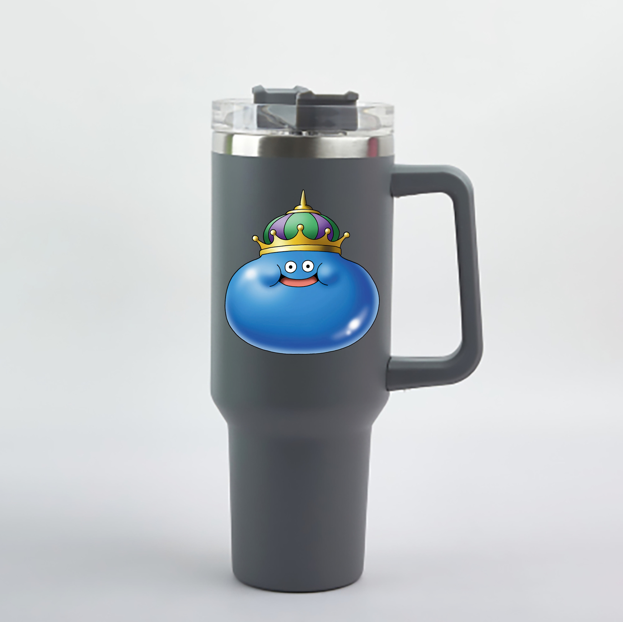 （画像用） ドラゴンクエスト Doragon Kuesuto Dragon Quest 1200mL車用タンブラー - クリスタルステッカー（プラスチックストロー付き）
