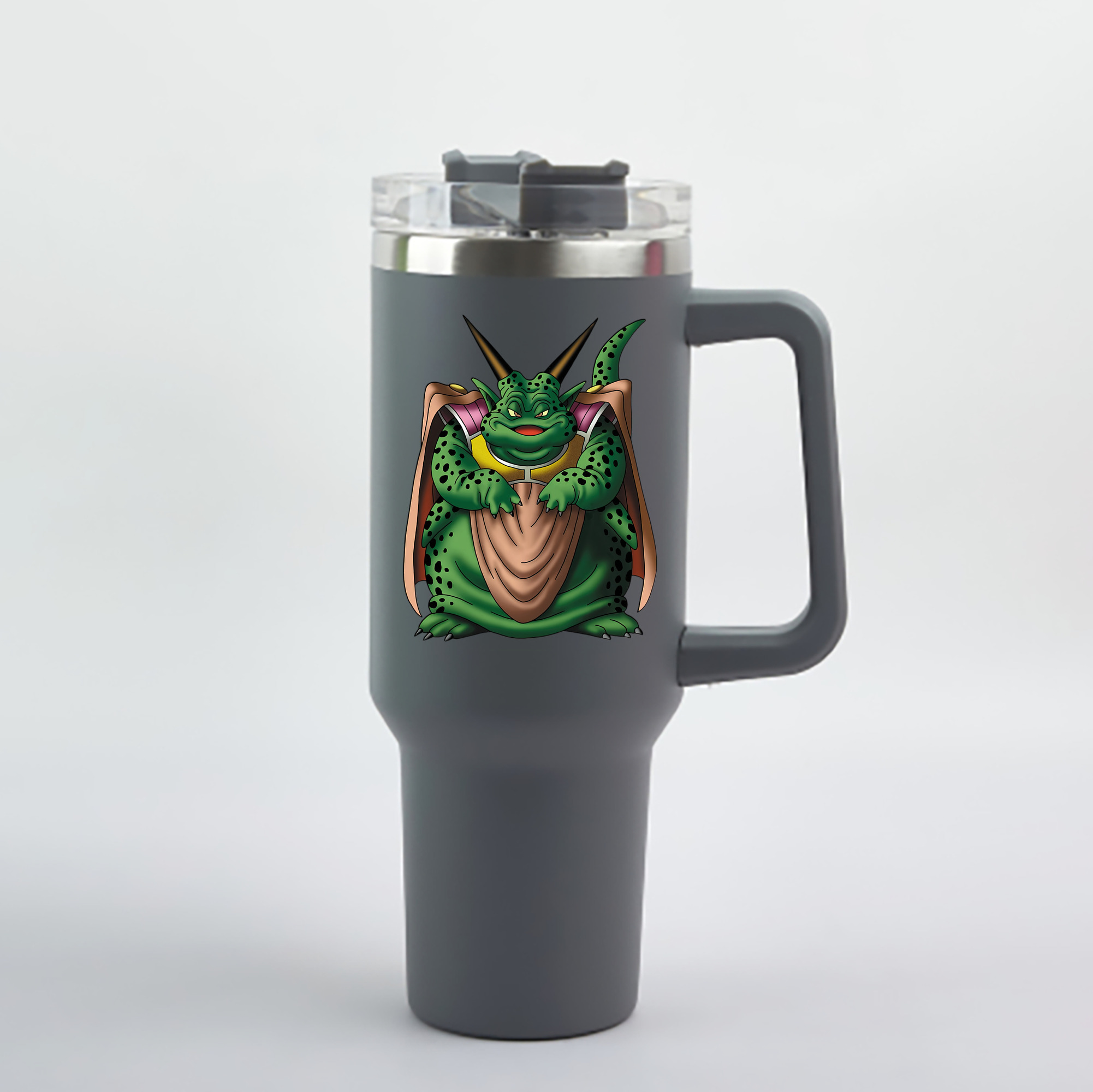 （画像用） ドラゴンクエスト Doragon Kuesuto Dragon Quest 1200mL車用タンブラー - クリスタルステッカー（プラスチックストロー付き）