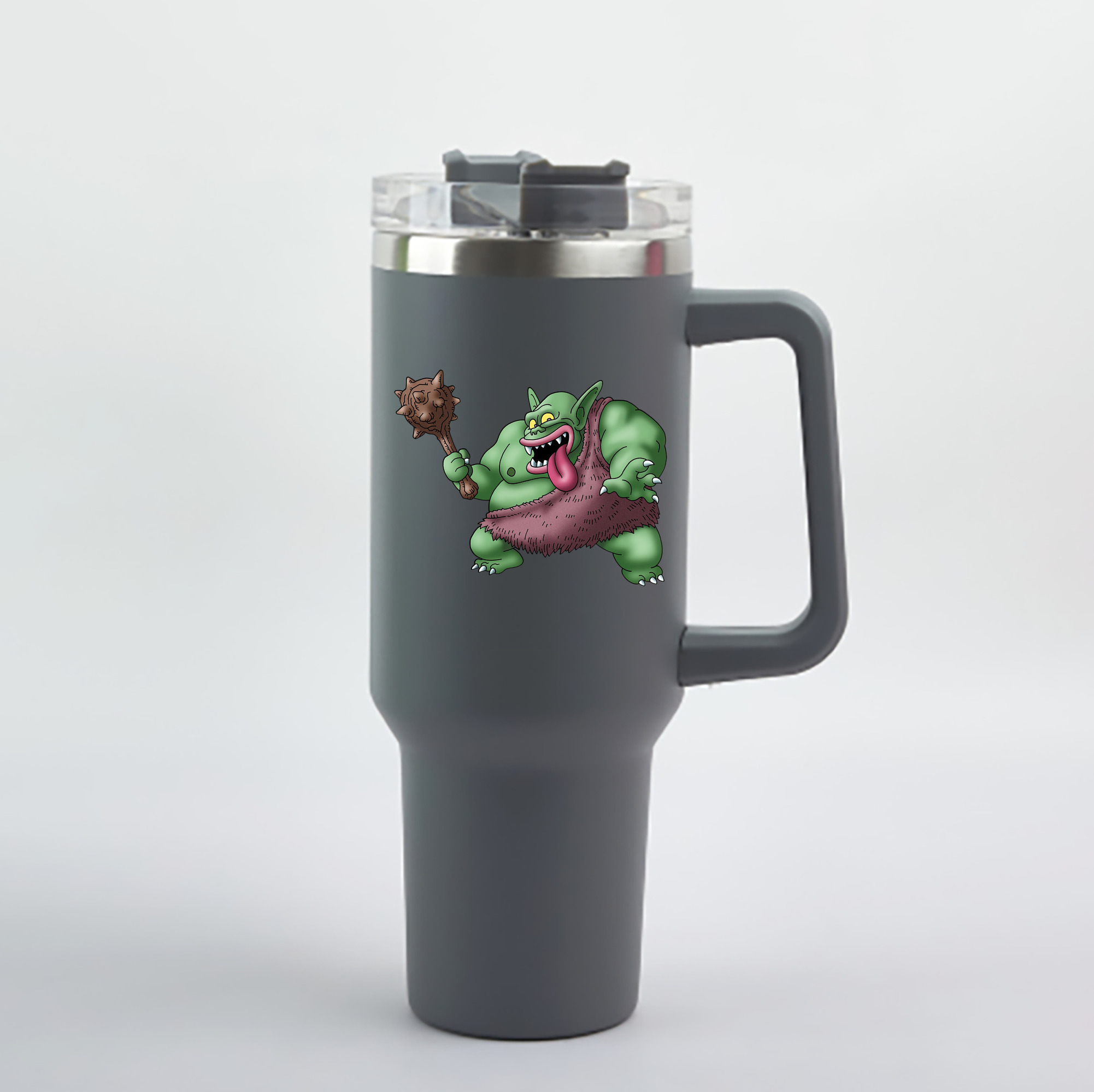（画像用） ドラゴンクエスト Doragon Kuesuto Dragon Quest 1200mL車用タンブラー - クリスタルステッカー（プラスチックストロー付き）