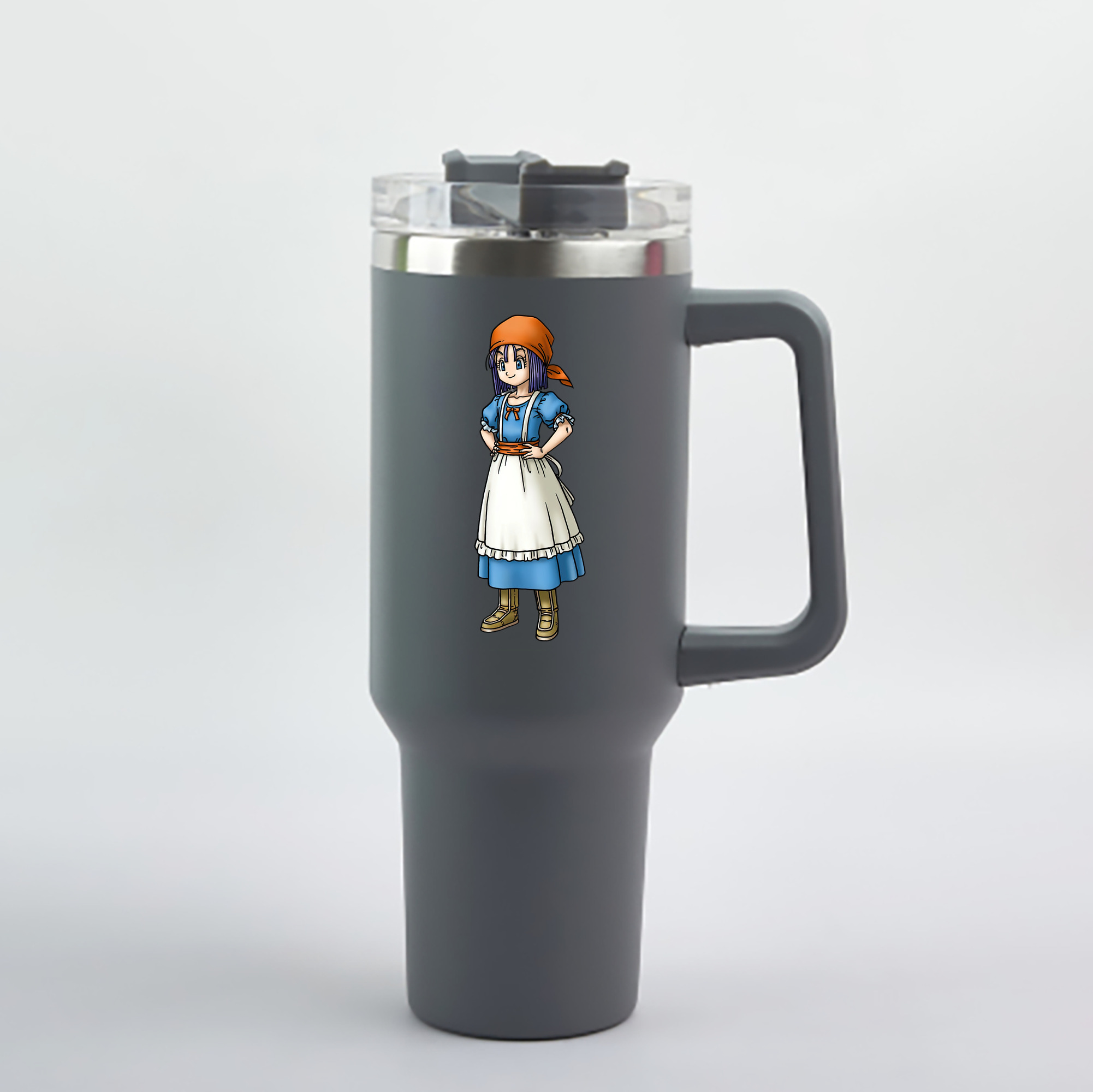 （画像用） ドラゴンクエスト Doragon Kuesuto Dragon Quest 1200mL車用タンブラー - クリスタルステッカー（プラスチックストロー付き）
