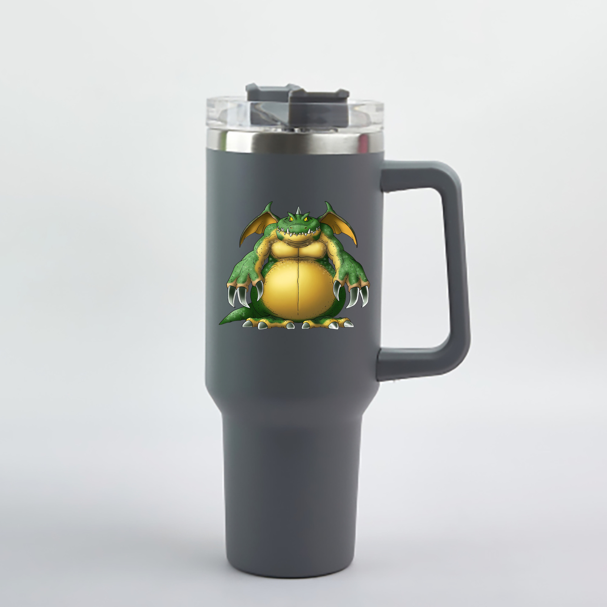 （画像用） ドラゴンクエスト Doragon Kuesuto Dragon Quest 1200mL車用タンブラー - クリスタルステッカー（プラスチックストロー付き）