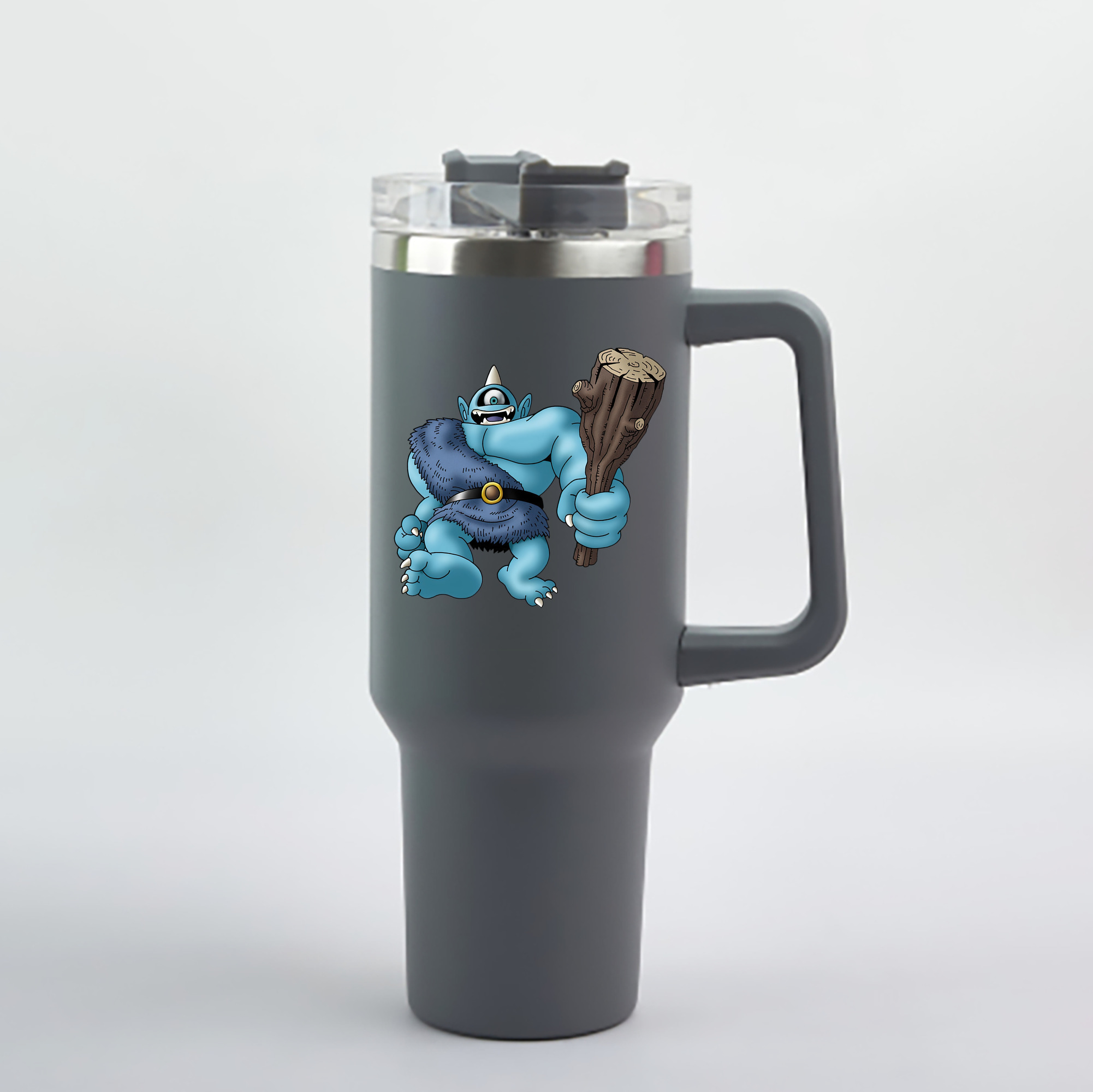 （画像用） ドラゴンクエスト Doragon Kuesuto Dragon Quest 1200mL車用タンブラー - クリスタルステッカー（プラスチックストロー付き）