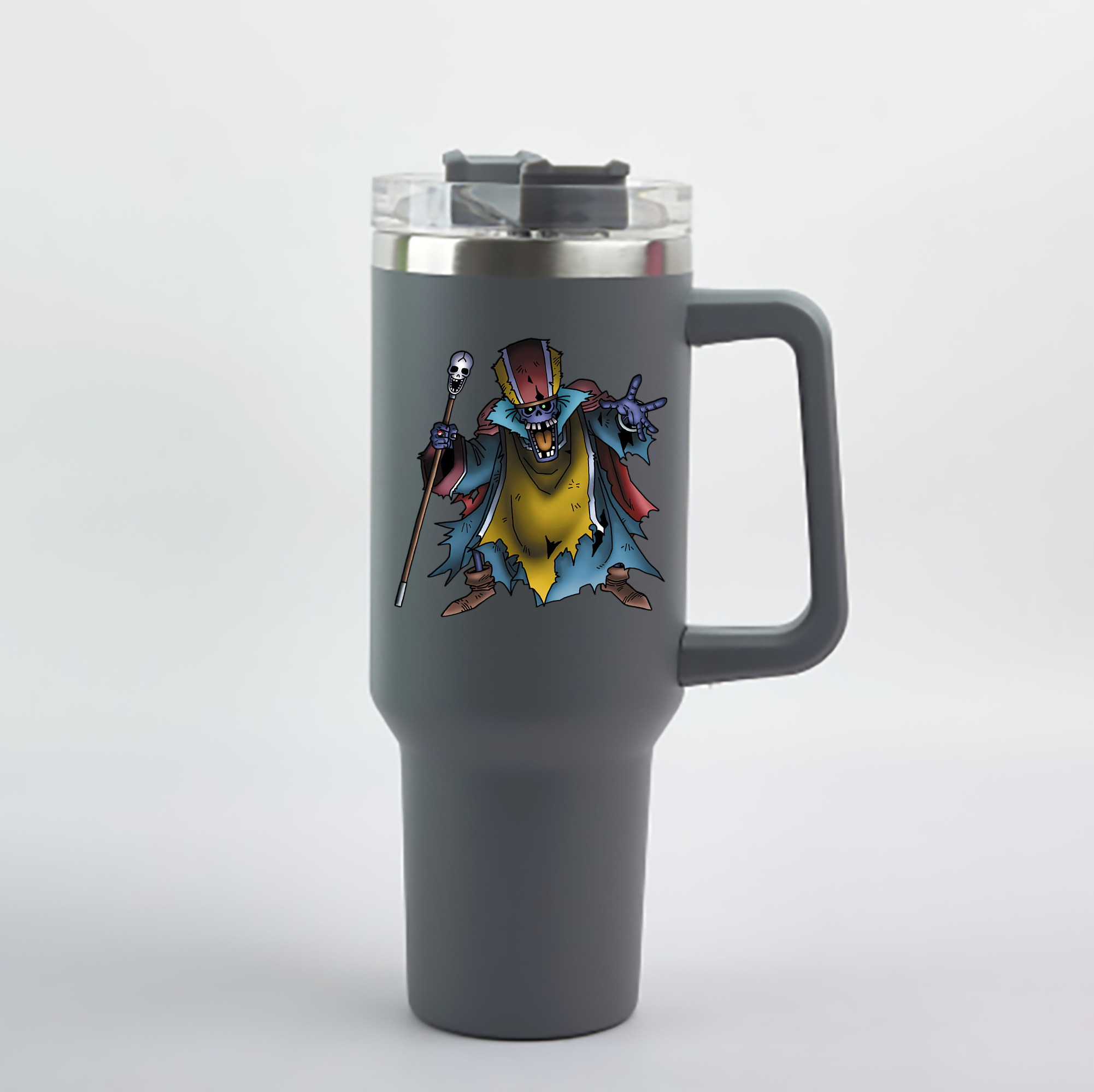 （画像用） ドラゴンクエスト Doragon Kuesuto Dragon Quest 1200mL車用タンブラー - クリスタルステッカー（プラスチックストロー付き）