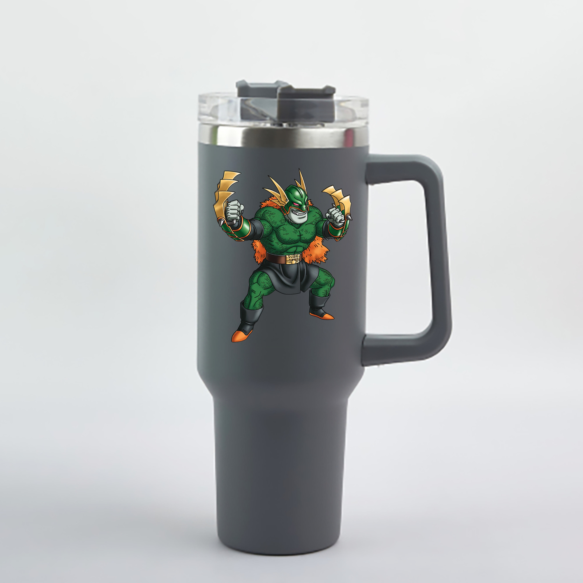（画像用） ドラゴンクエスト Doragon Kuesuto Dragon Quest 1200mL車用タンブラー - クリスタルステッカー（プラスチックストロー付き）