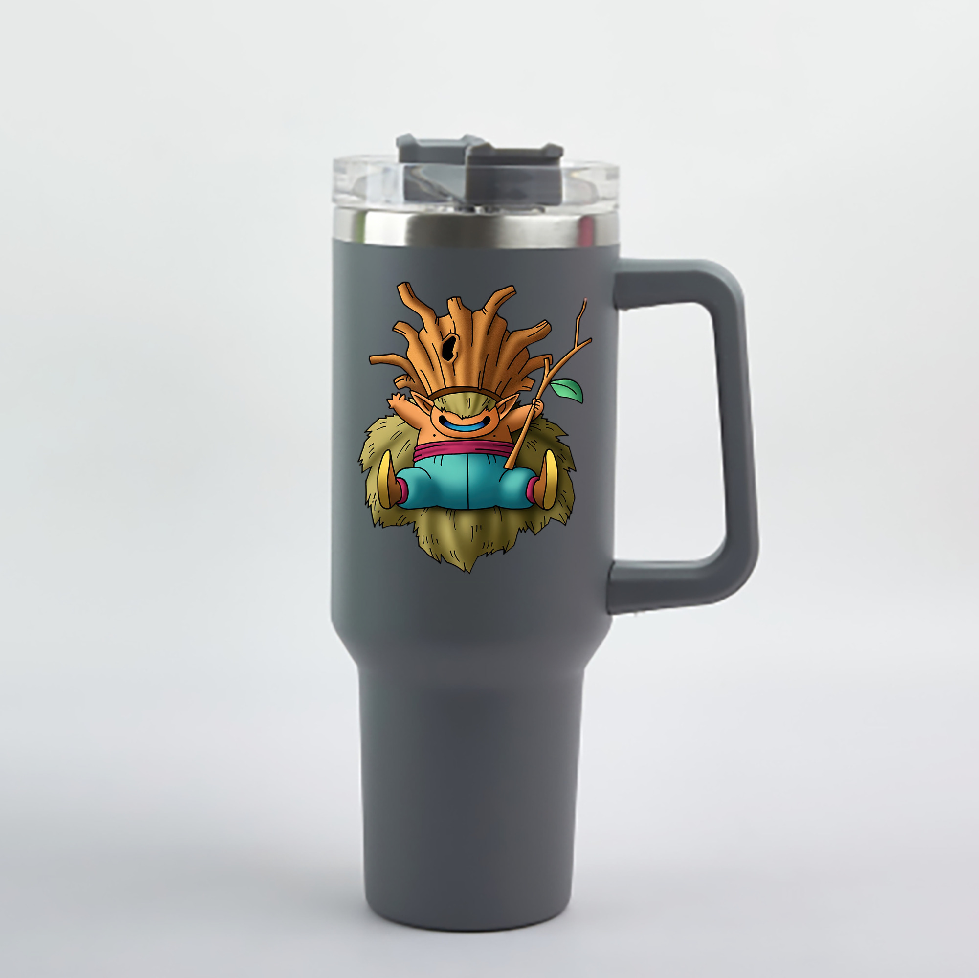 （画像用） ドラゴンクエスト Doragon Kuesuto Dragon Quest 1200mL車用タンブラー - クリスタルステッカー（プラスチックストロー付き）