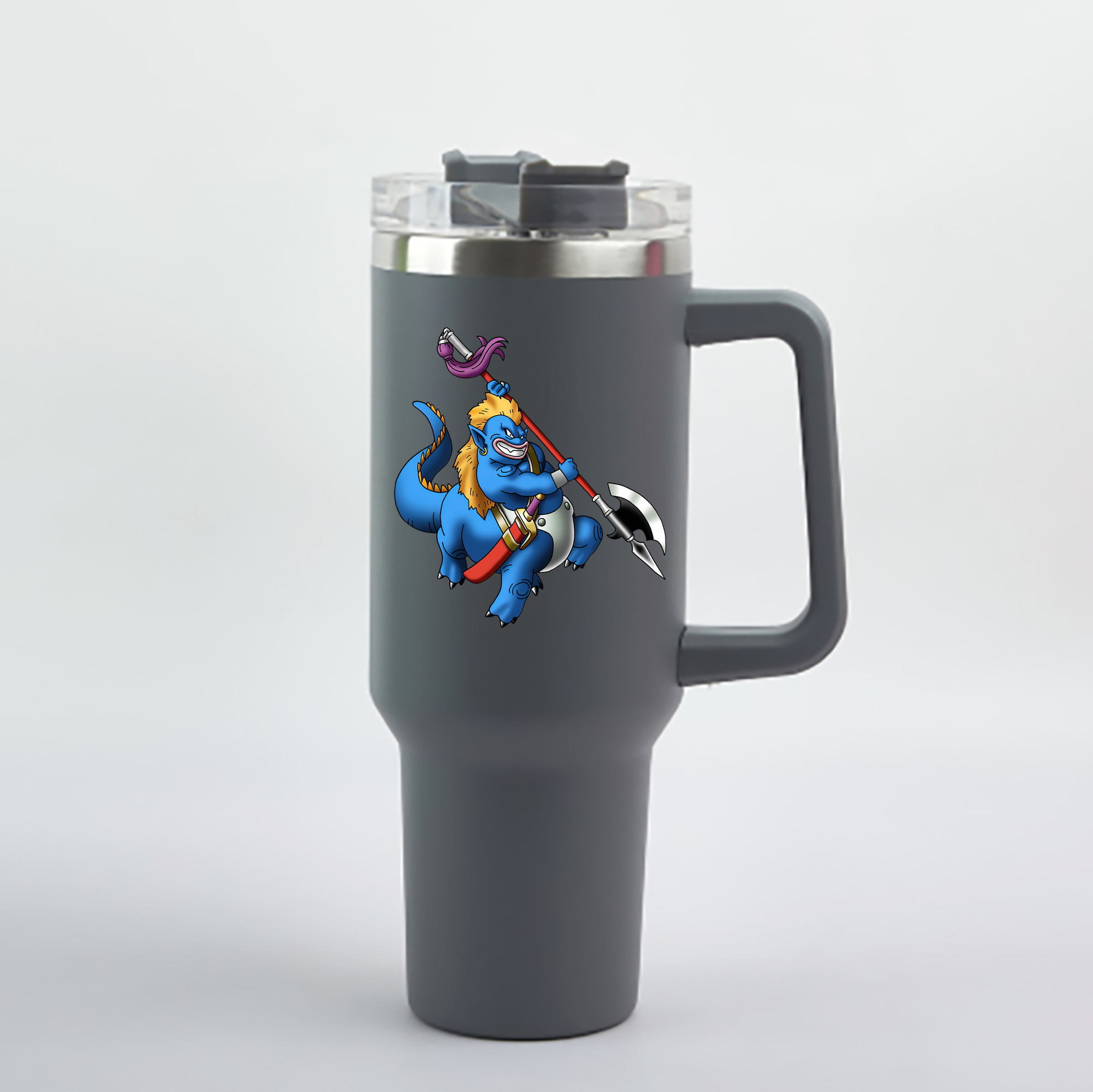 （画像用） ドラゴンクエスト Doragon Kuesuto Dragon Quest 1200mL車用タンブラー - クリスタルステッカー（プラスチックストロー付き）