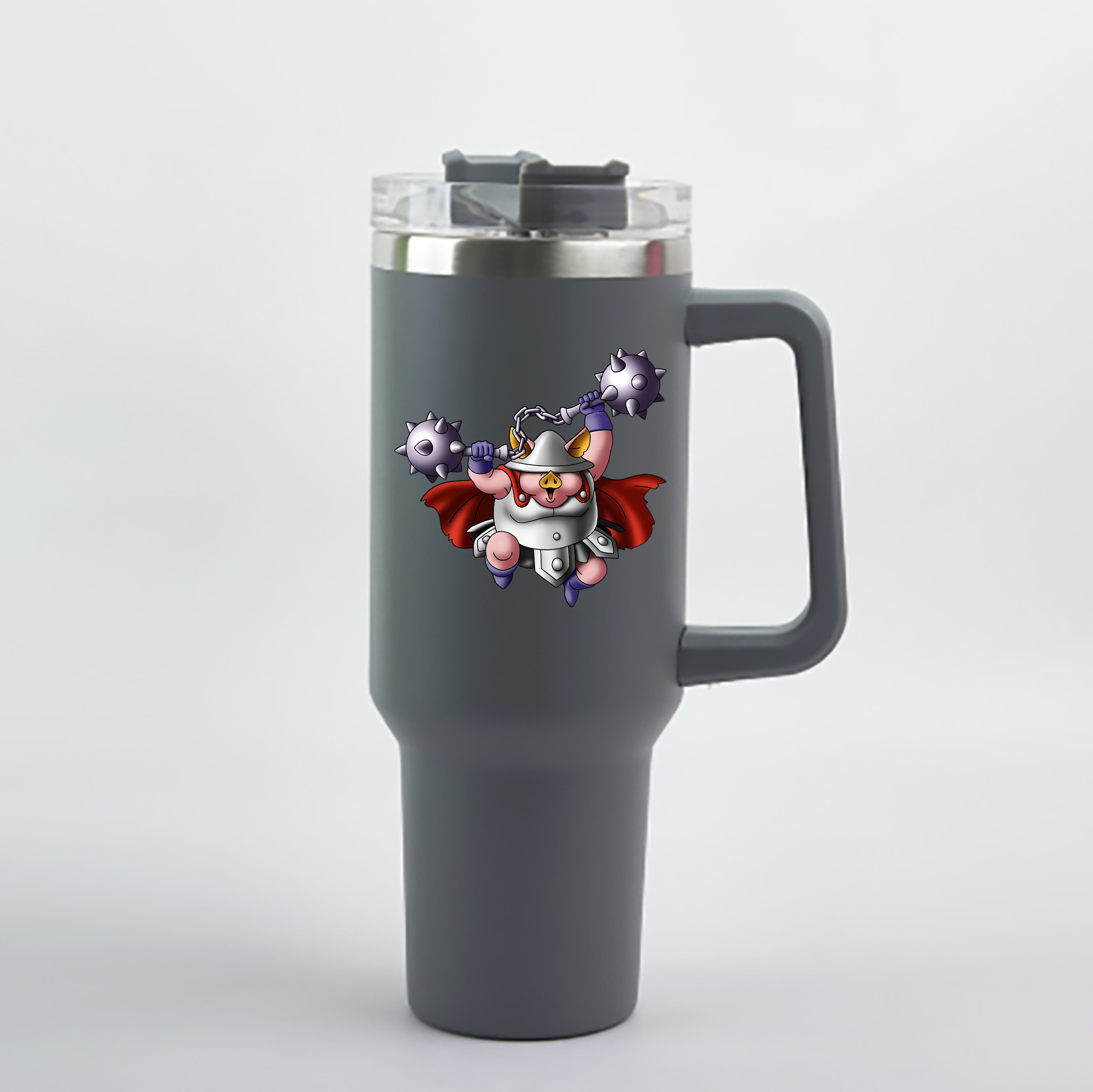 （画像用） ドラゴンクエスト Doragon Kuesuto Dragon Quest 1200mL車用タンブラー - クリスタルステッカー（プラスチックストロー付き）