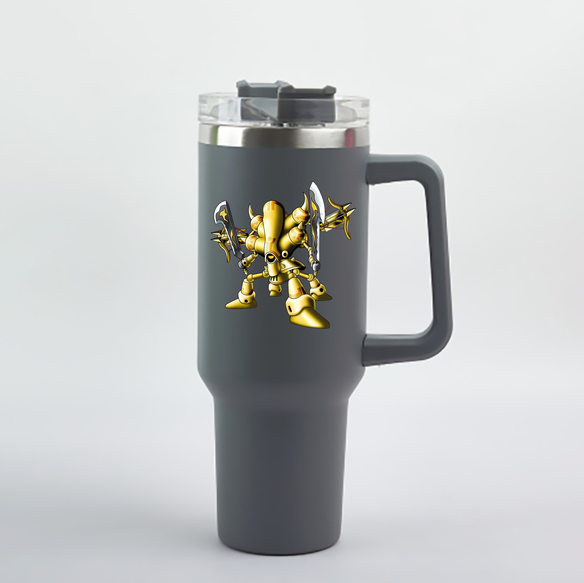 （画像用） ドラゴンクエスト Doragon Kuesuto Dragon Quest 1200mL車用タンブラー - クリスタルステッカー（プラスチックストロー付き）