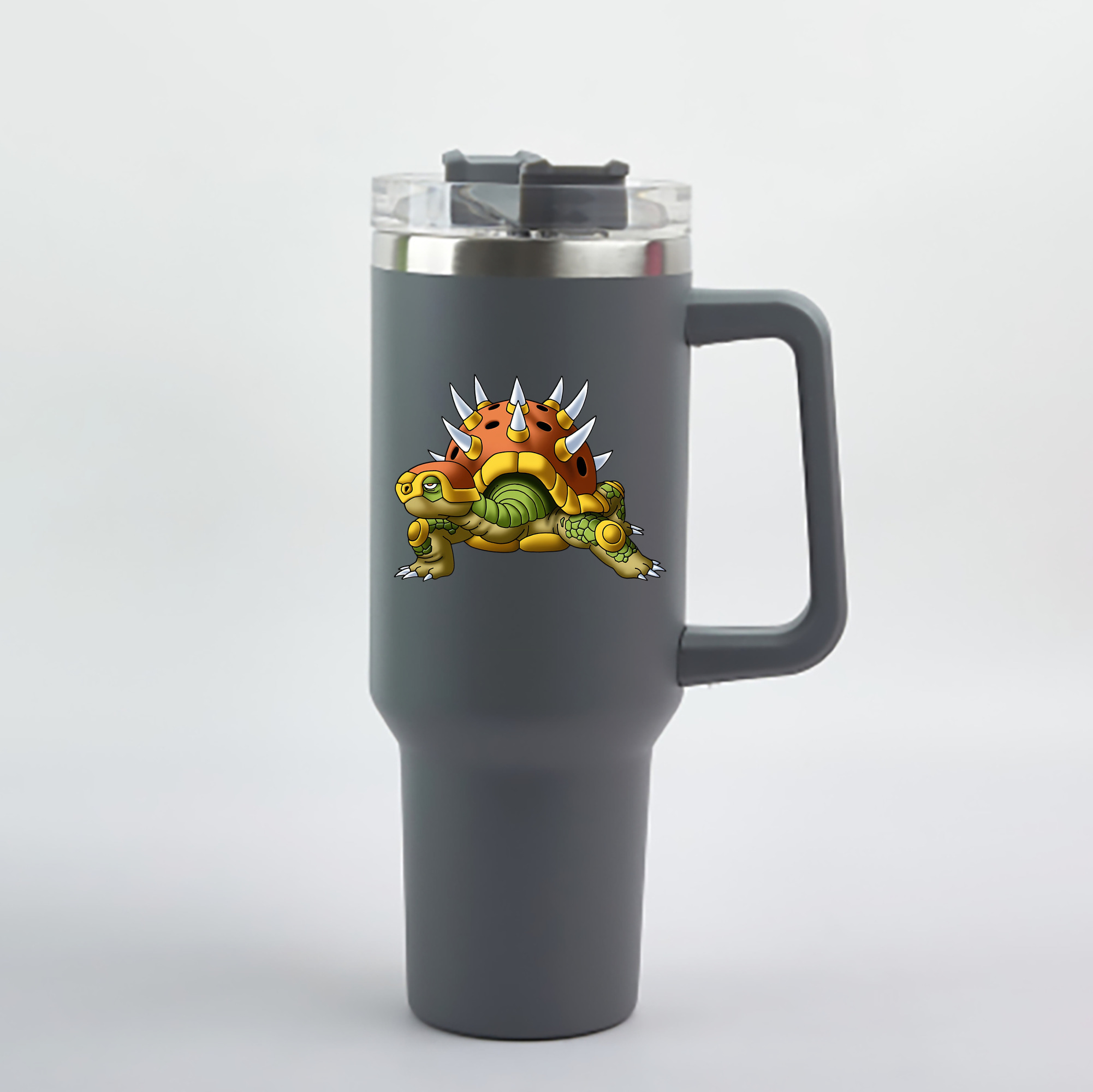 （画像用） ドラゴンクエスト Doragon Kuesuto Dragon Quest 1200mL車用タンブラー - クリスタルステッカー（プラスチックストロー付き）