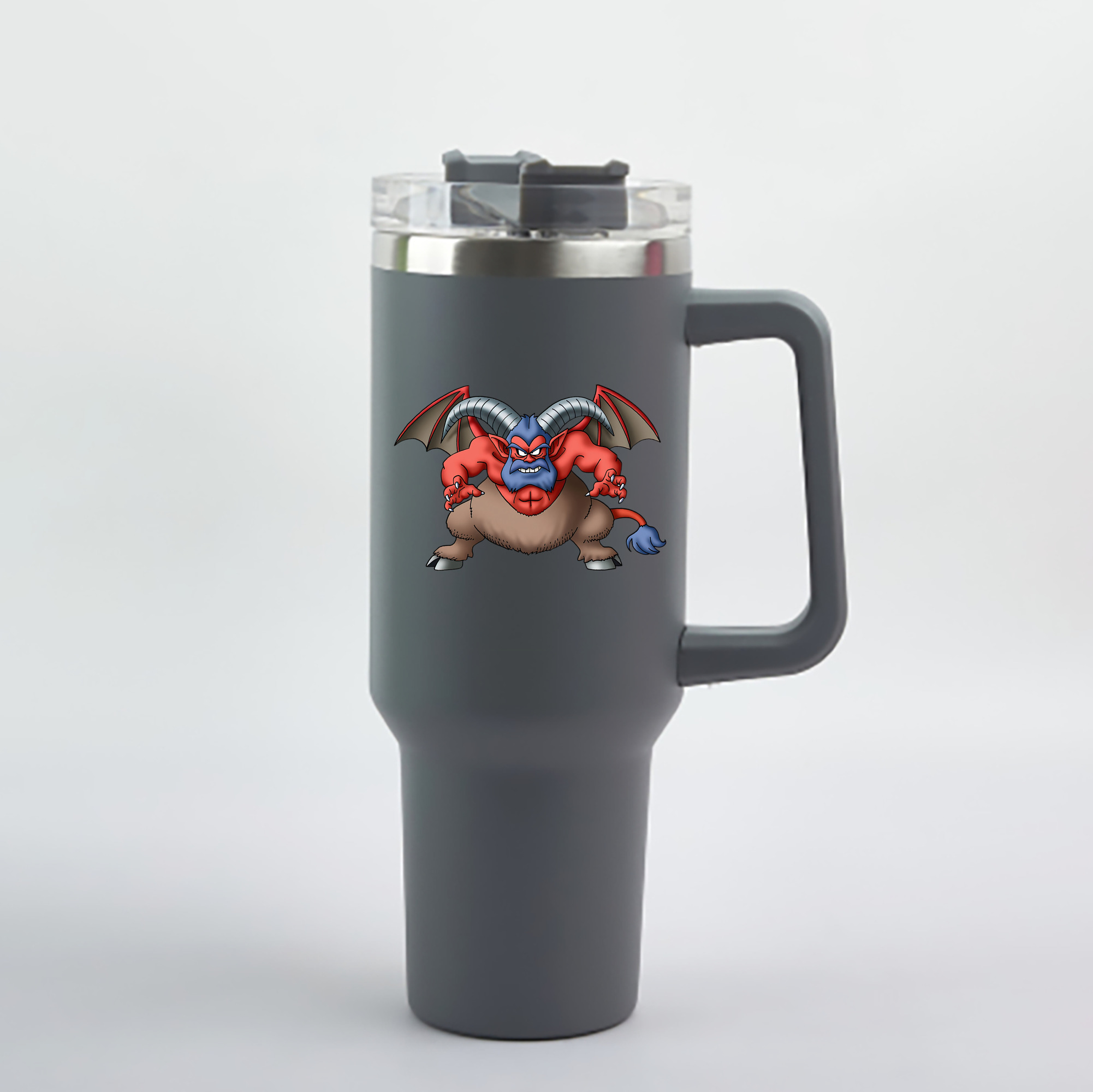 （画像用） ドラゴンクエスト Doragon Kuesuto Dragon Quest 1200mL車用タンブラー - クリスタルステッカー（プラスチックストロー付き）