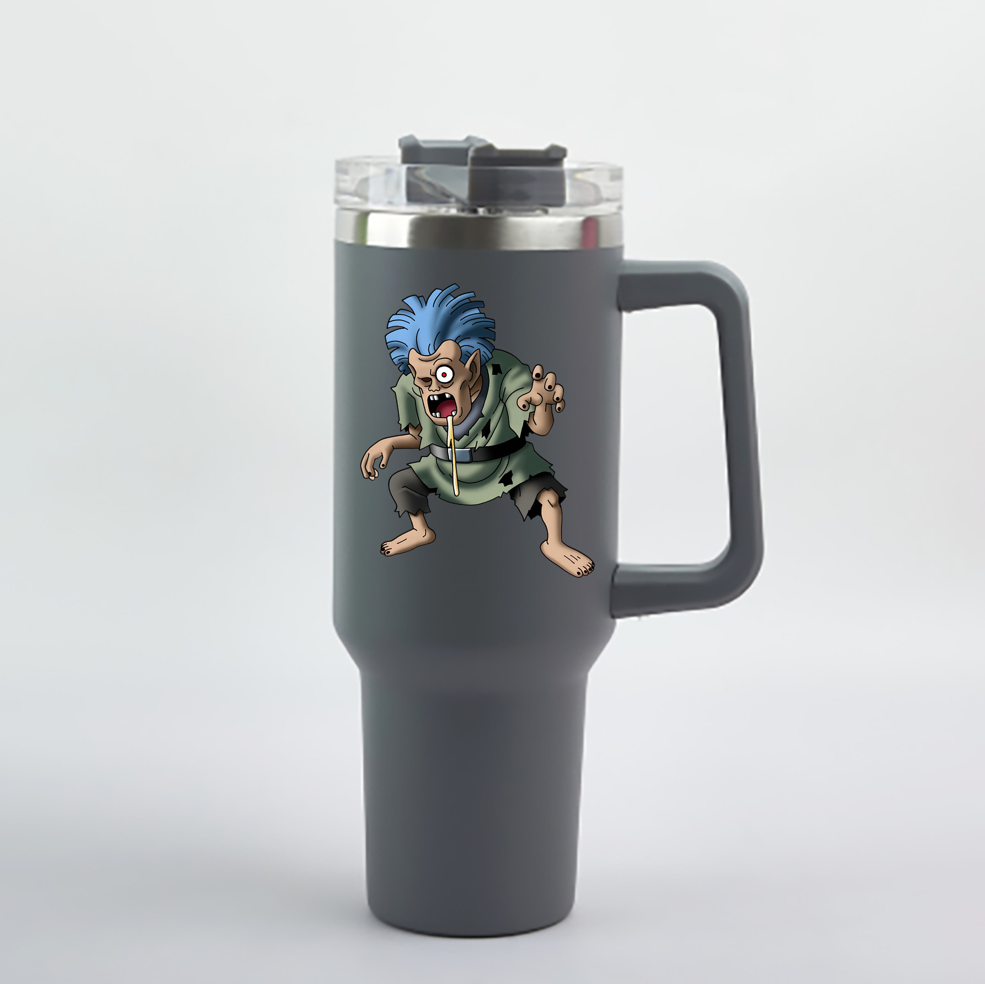 （画像用） ドラゴンクエスト Doragon Kuesuto Dragon Quest 1200mL車用タンブラー - クリスタルステッカー（プラスチックストロー付き）