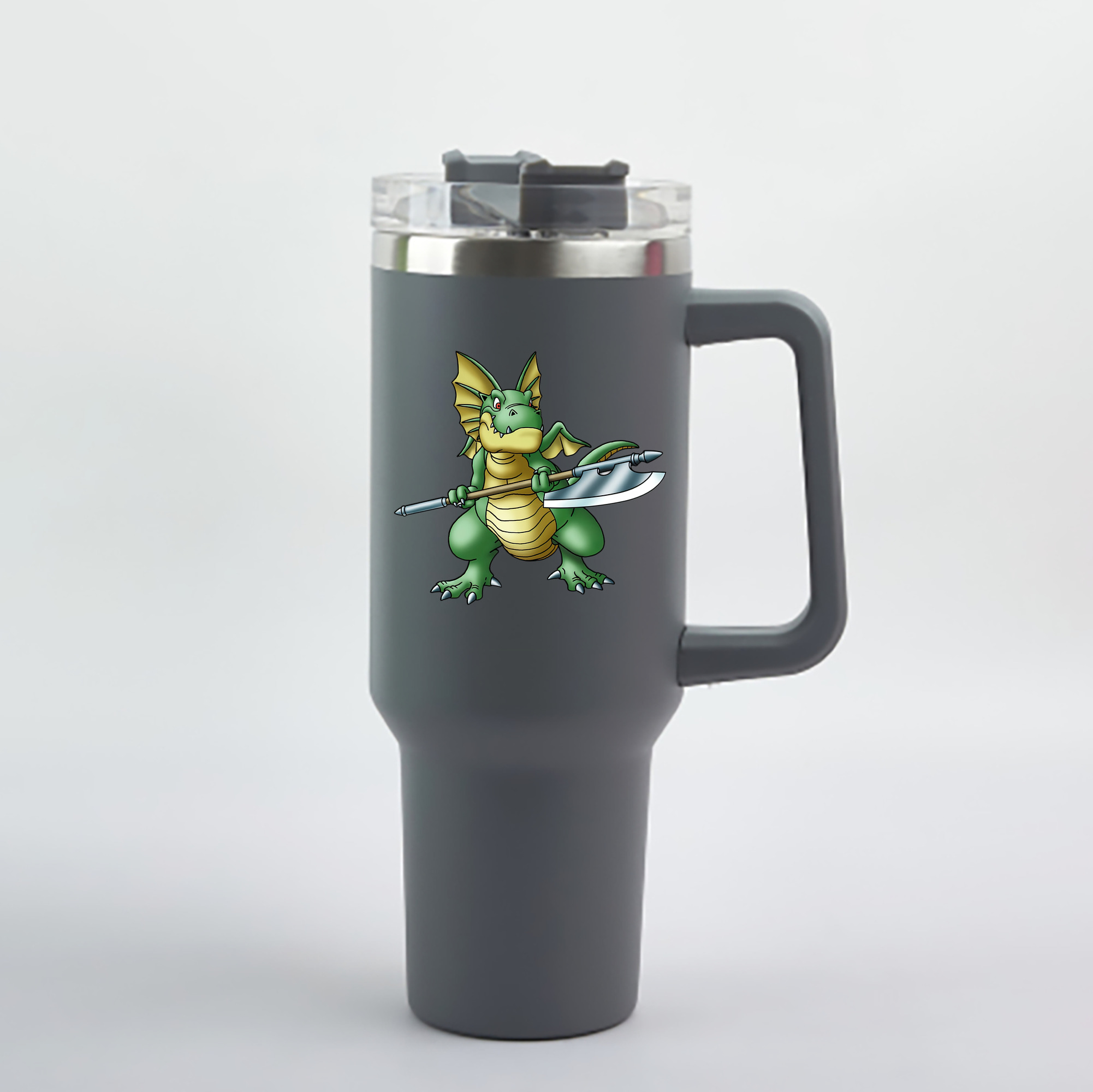 （画像用） ドラゴンクエスト Doragon Kuesuto Dragon Quest 1200mL車用タンブラー - クリスタルステッカー（プラスチックストロー付き）
