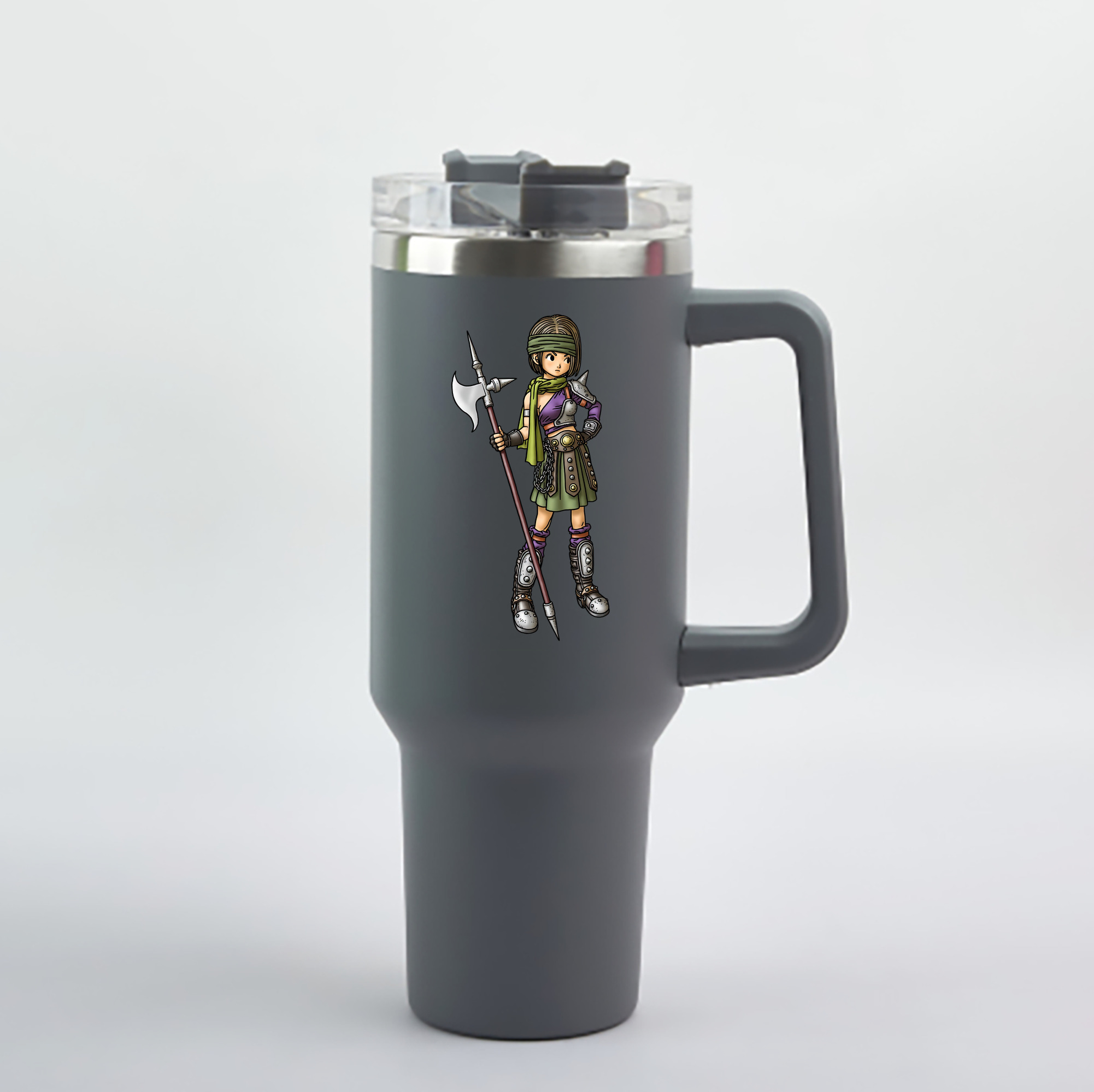 （画像用） ドラゴンクエスト Doragon Kuesuto Dragon Quest 1200mL車用タンブラー - クリスタルステッカー（プラスチックストロー付き）