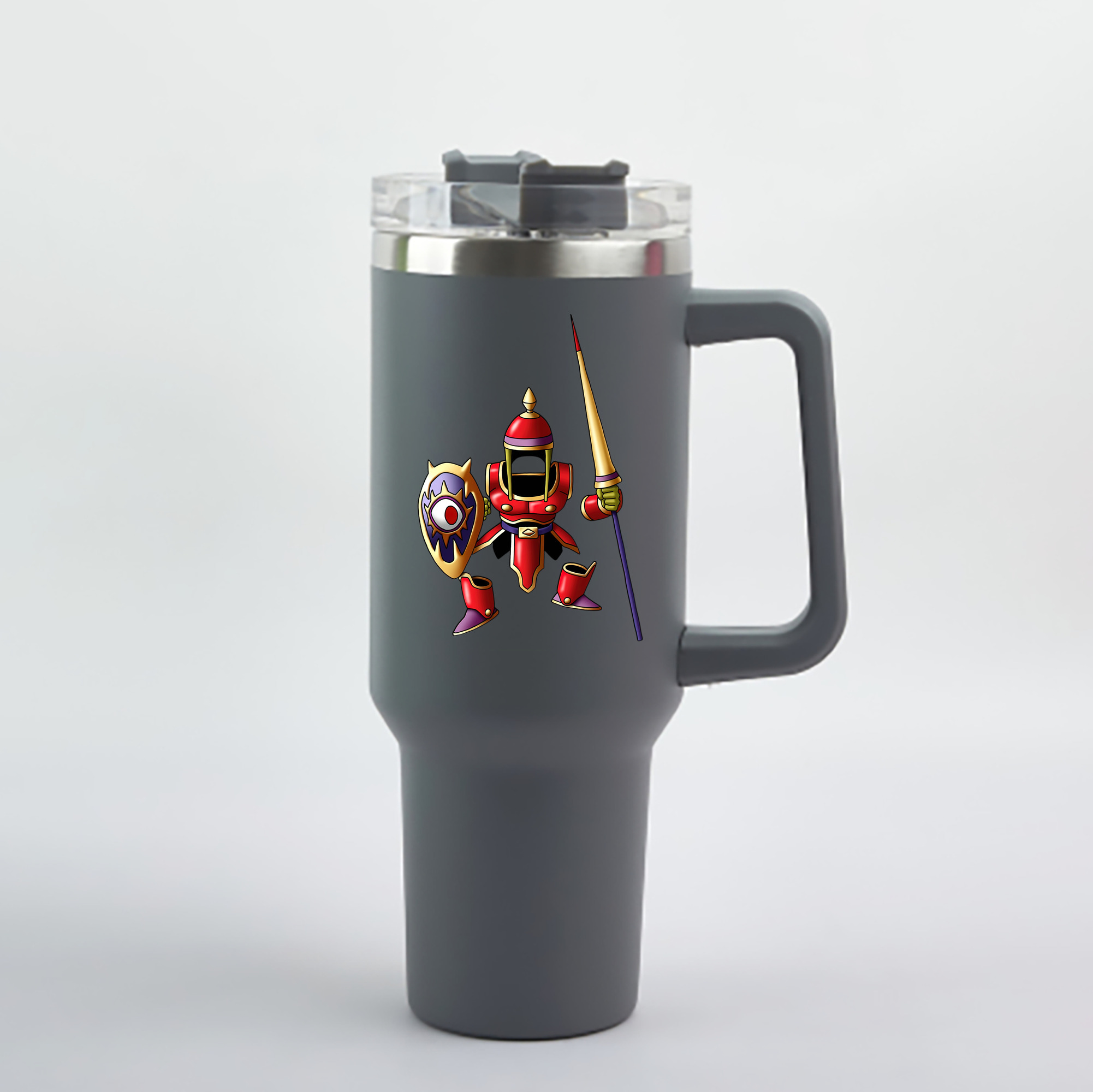 （画像用） ドラゴンクエスト Doragon Kuesuto Dragon Quest 1200mL車用タンブラー - クリスタルステッカー（プラスチックストロー付き）