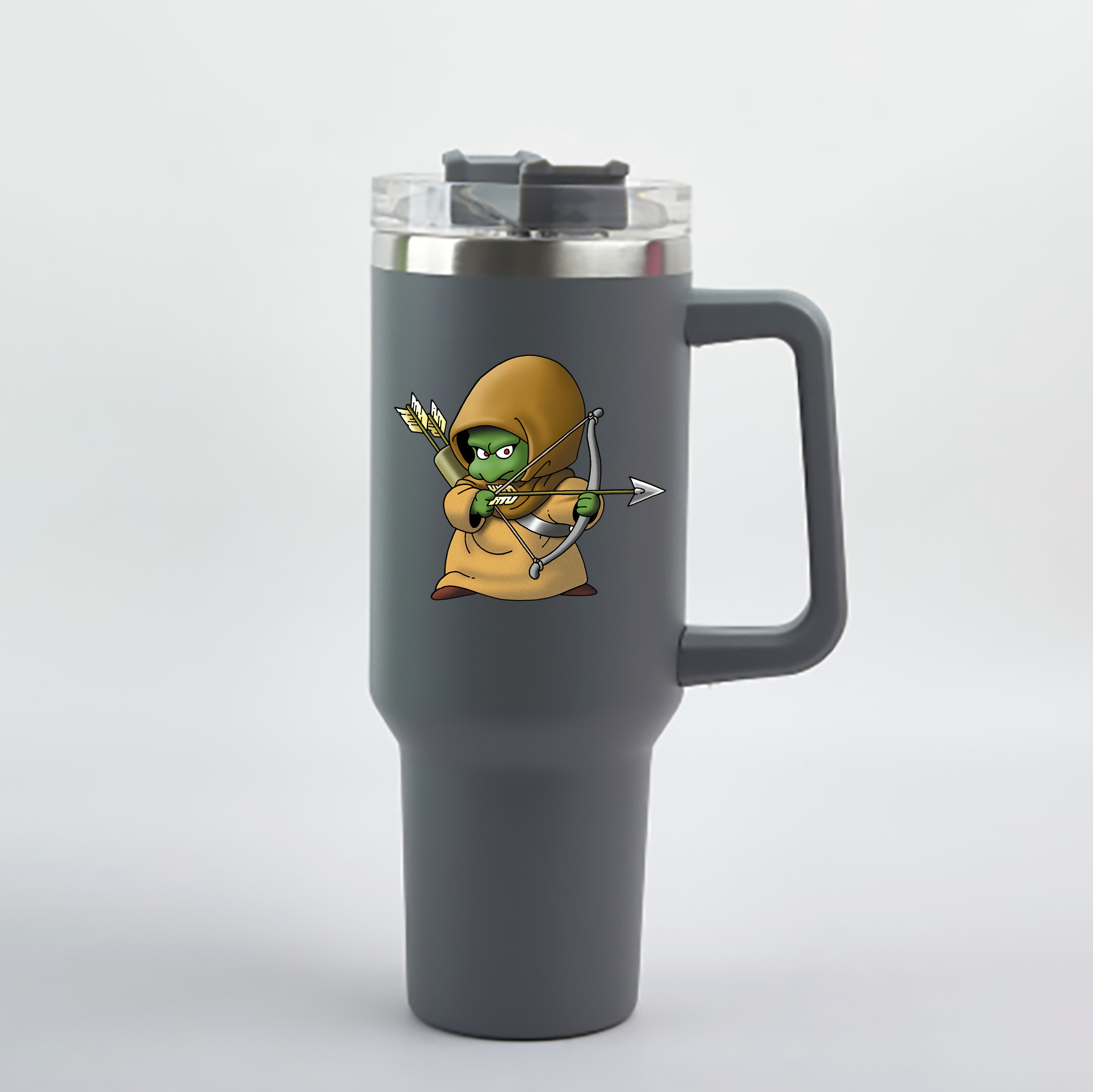 （画像用） ドラゴンクエスト Doragon Kuesuto Dragon Quest 1200mL車用タンブラー - クリスタルステッカー（プラスチックストロー付き）